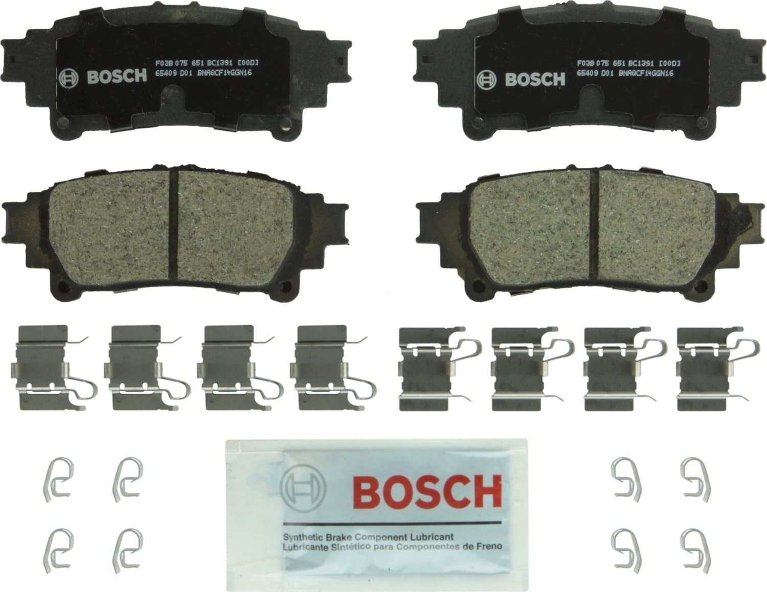 BC1391 QuietCast Premium Ceramic Disc Brake Pad Set - Compatible with Select Lexus GS200t, GS350, GS450h, IS300, IS350, RC350, RX350, RX450h; Toyota Highlander, Prius, Sienna + More; REAR