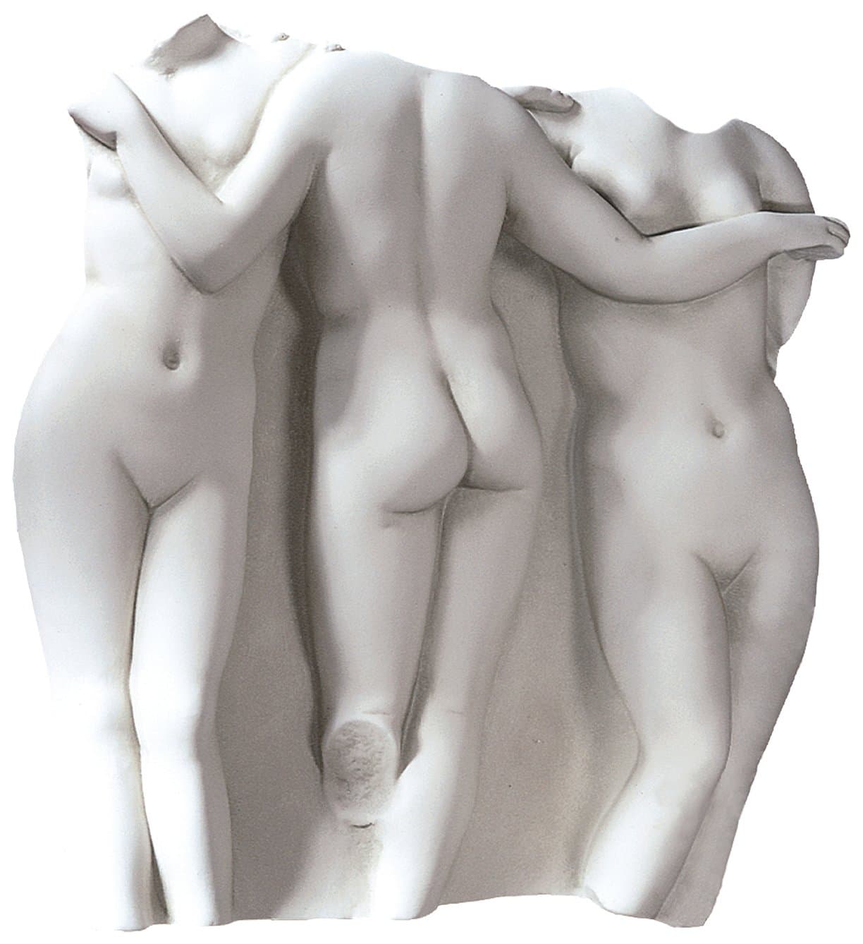 Design Toscano OS68903 Three Graces Wall Fragment - Original Size - Grey