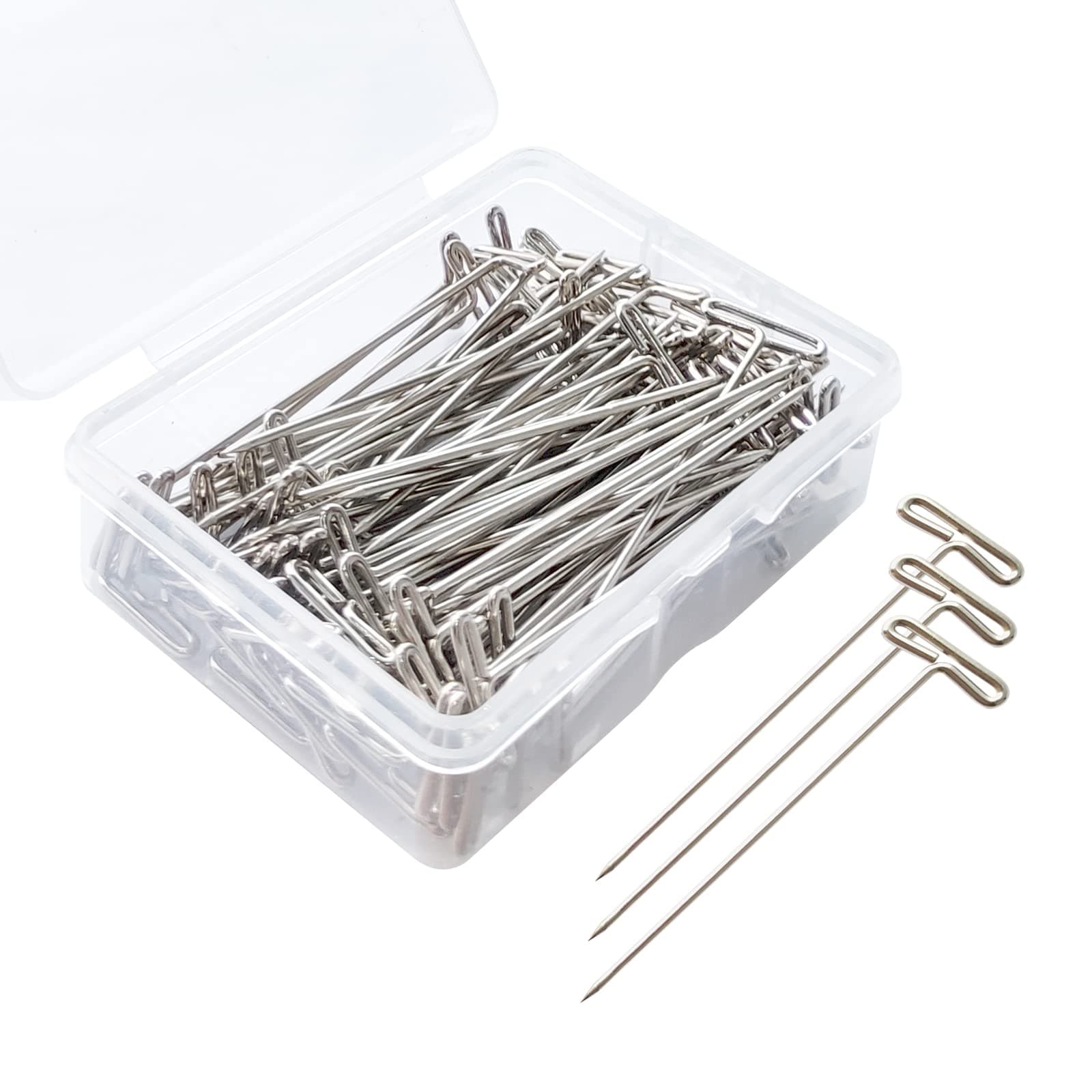 Wig T-Pins 2 Inch with Plastic Box (50)