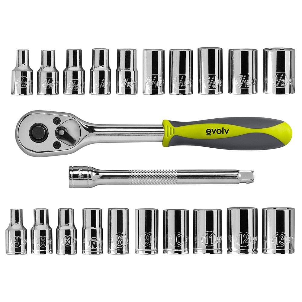 Craftsman Evolv 22 piece 1/4-in. Drive Tool Set Standard/Metric
