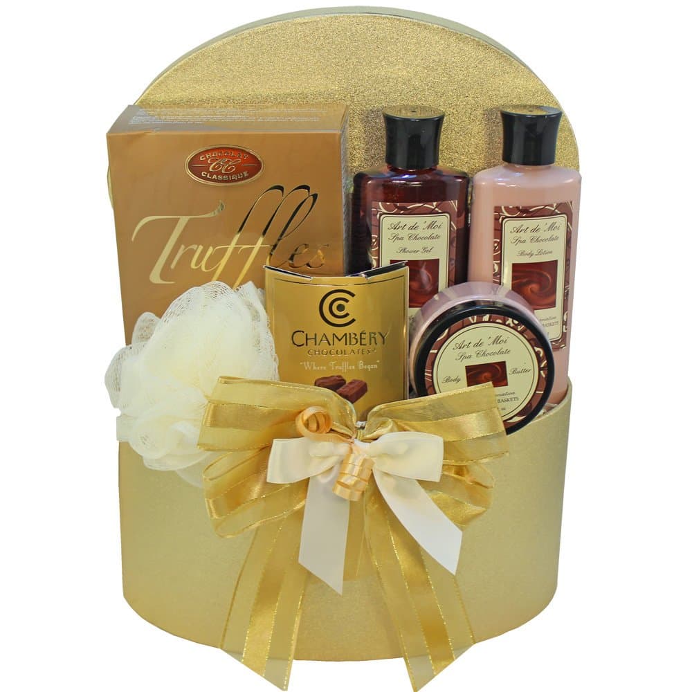 Chocolate Truffle Spa Bath and Body Gift Basket