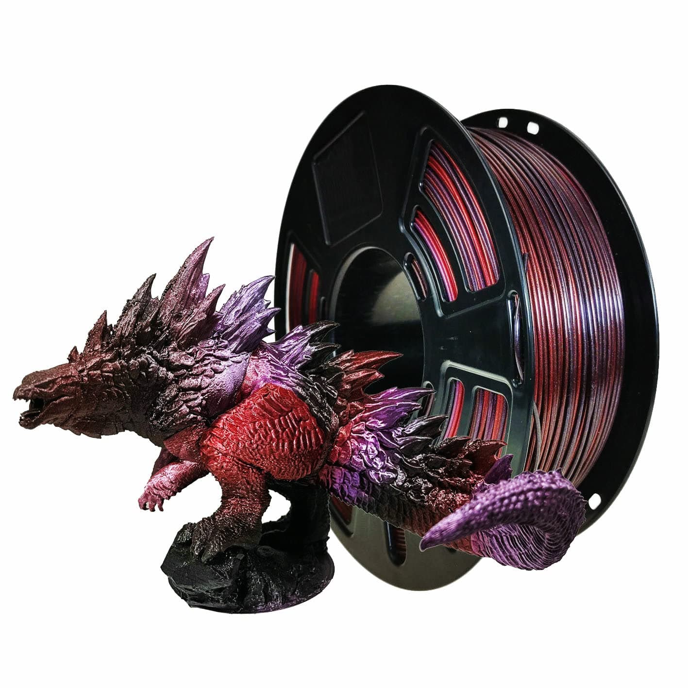 PLA 3D Printer Filament 1.75mm,Galaxy Red,Black,Silk Purple,Net Weight 1kg Accuracy +/-0.05mm