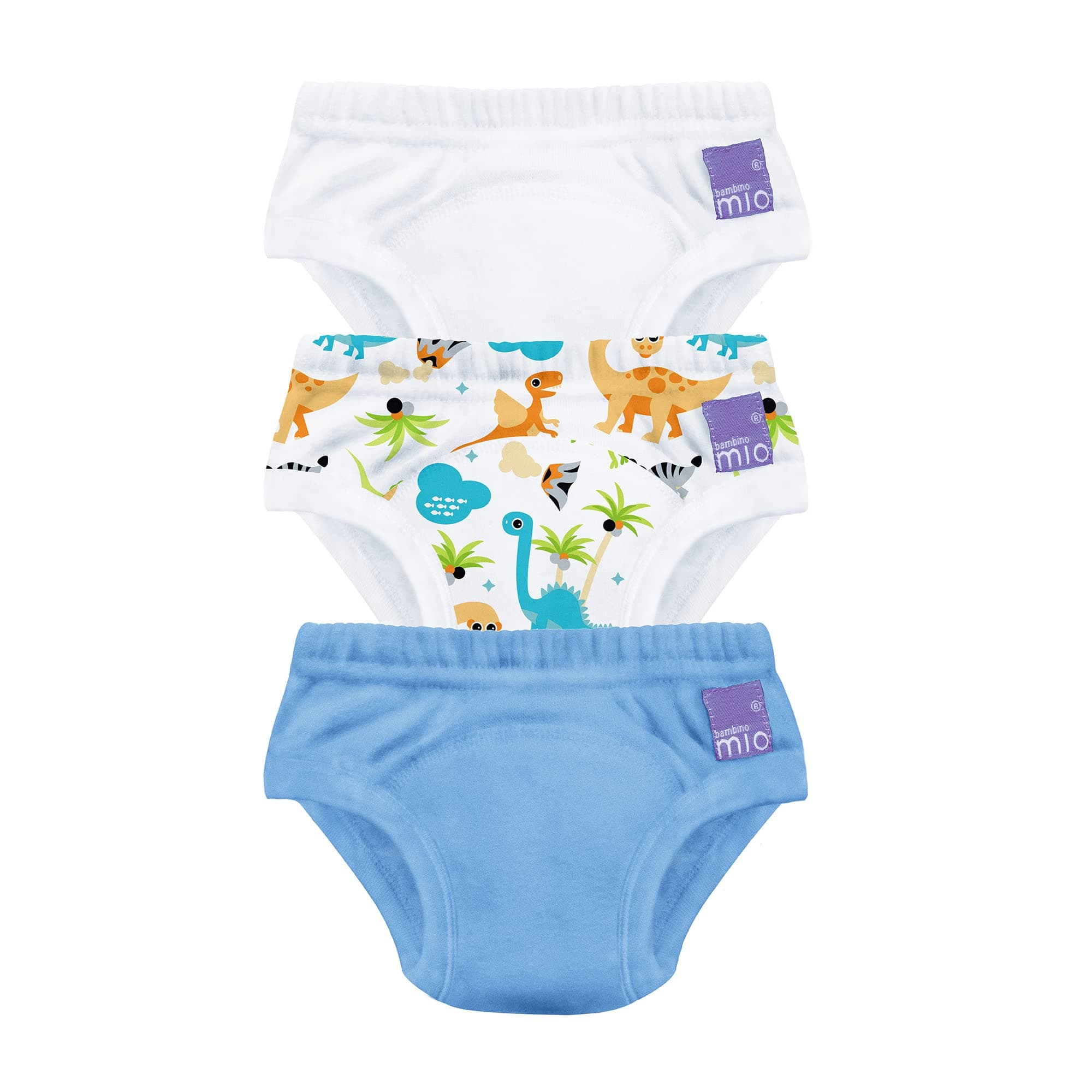 Bambino Mio, Reusable Potty Training Pants Mixed Dino, 2-3 Years for Boys and Girls, 3 Pack