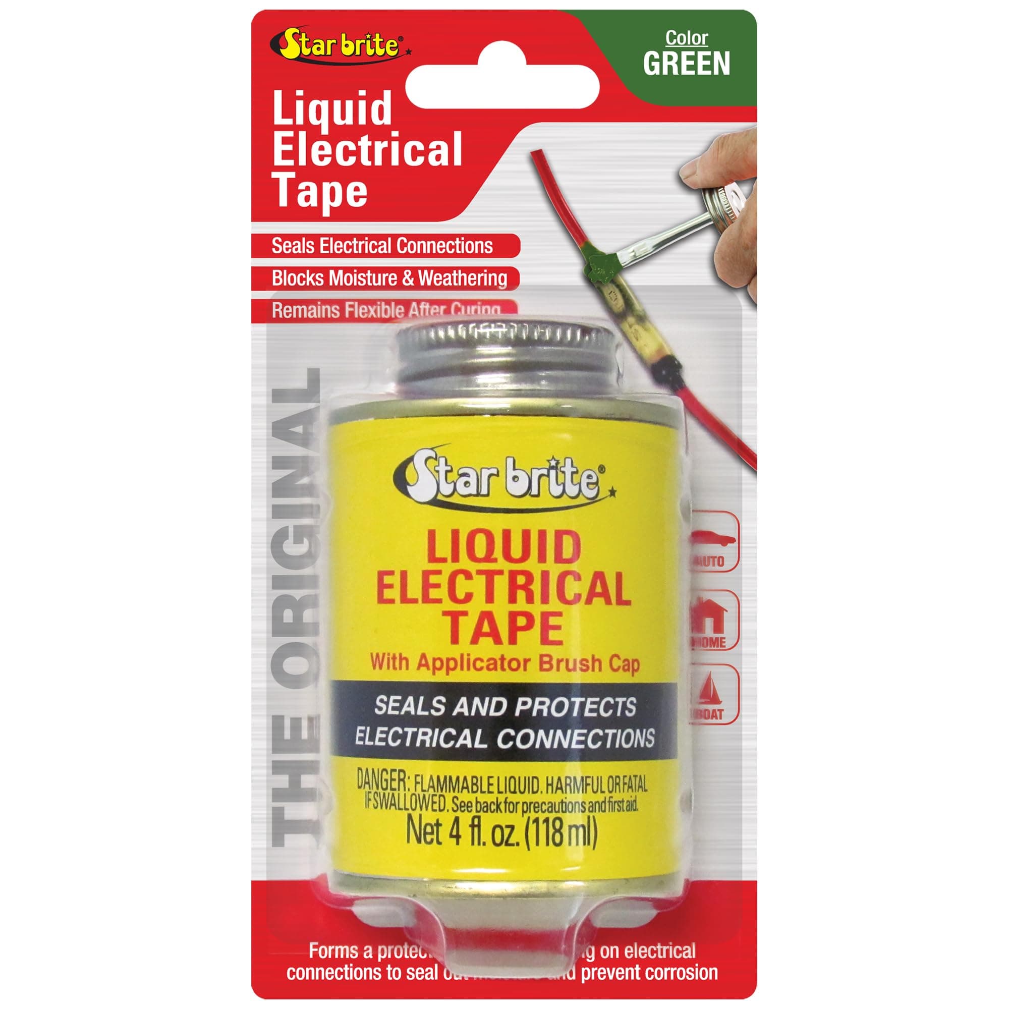 Liquid Electrical Tape - Superior Adhesion and Flexible Protection for Frayed Cables, Terminals, and Electric Splices
