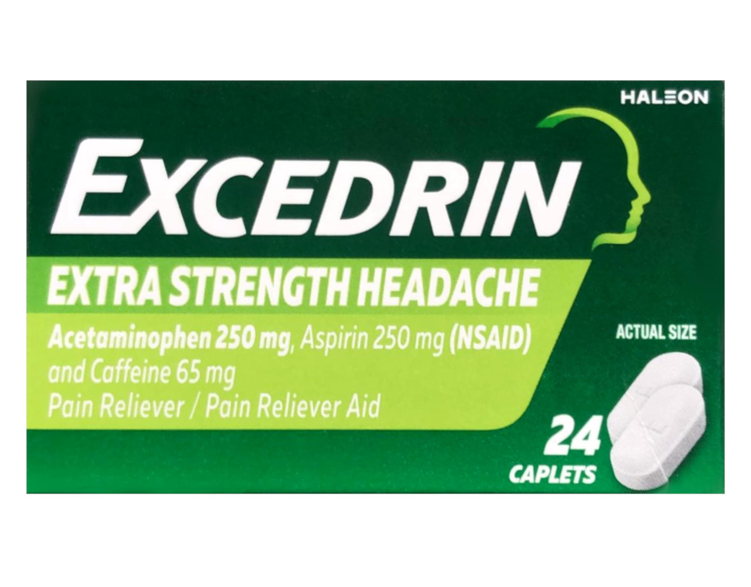 Excedrin Extra Strength Headache Aspirin Caplets, 24 Count