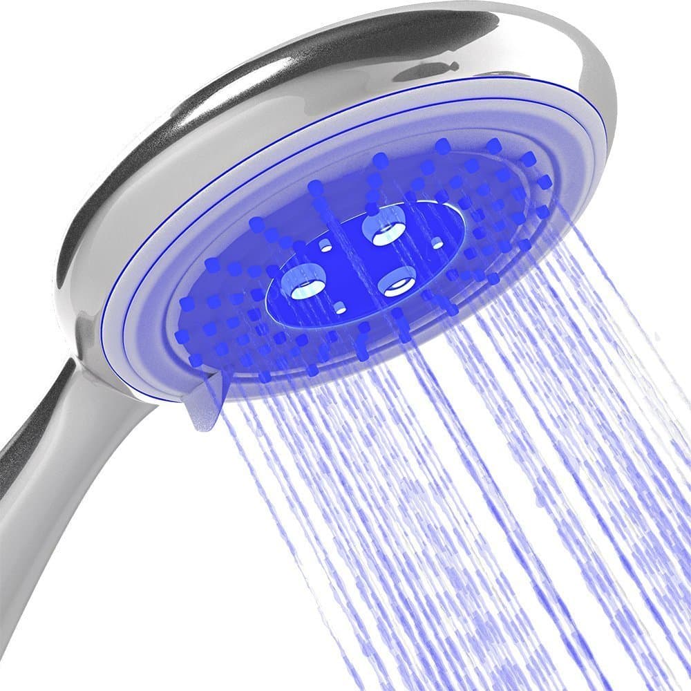 Best Shower Head LED Color Changing - Hand Held Heat Sensor Temperature & Chrome for Kids Bath Toy