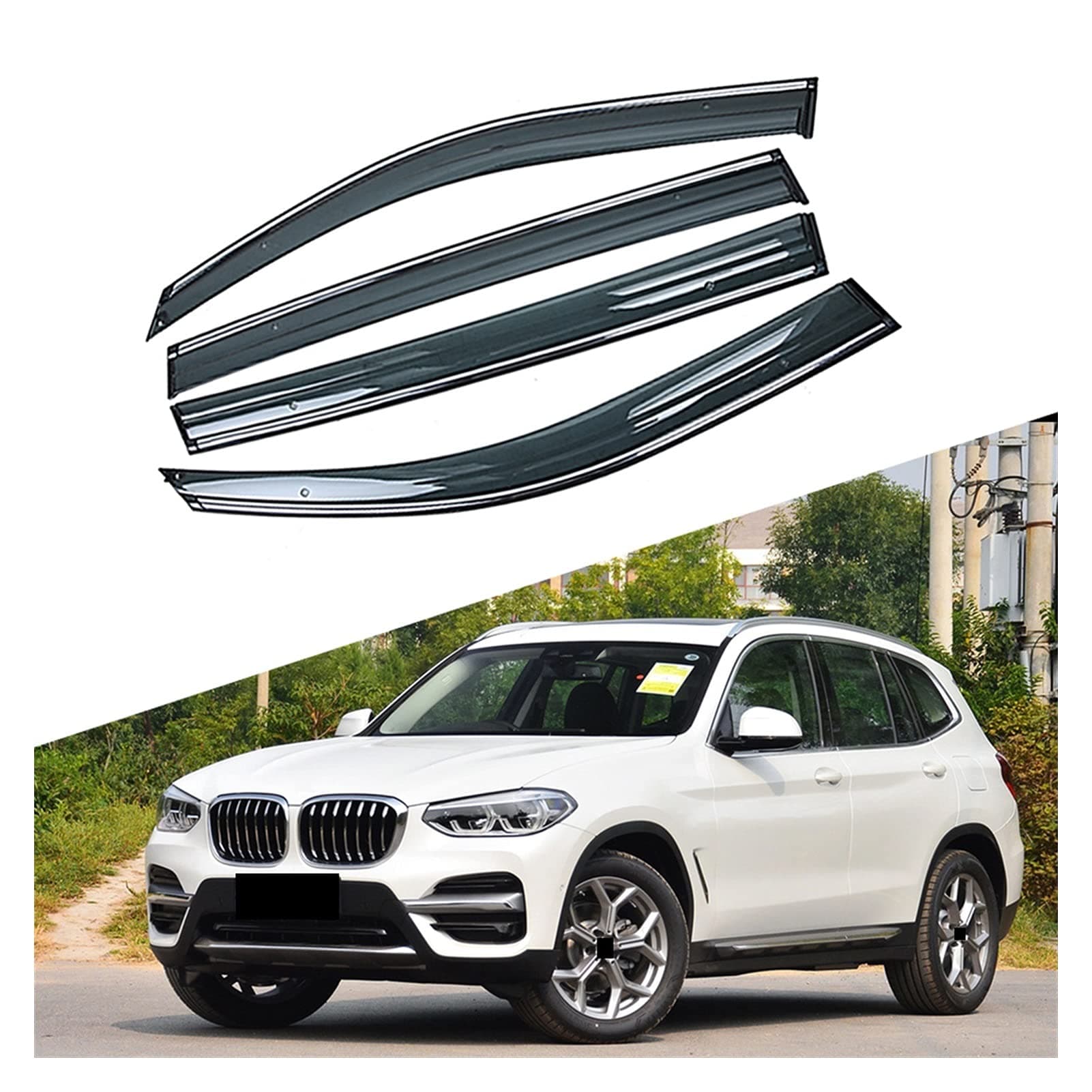 Wind Deflectors Car Window Sun Rain Shield Shelter Protector Cover Accessories for BMW X3 G01 2017 2018 2019 Window Visor Guards Cover