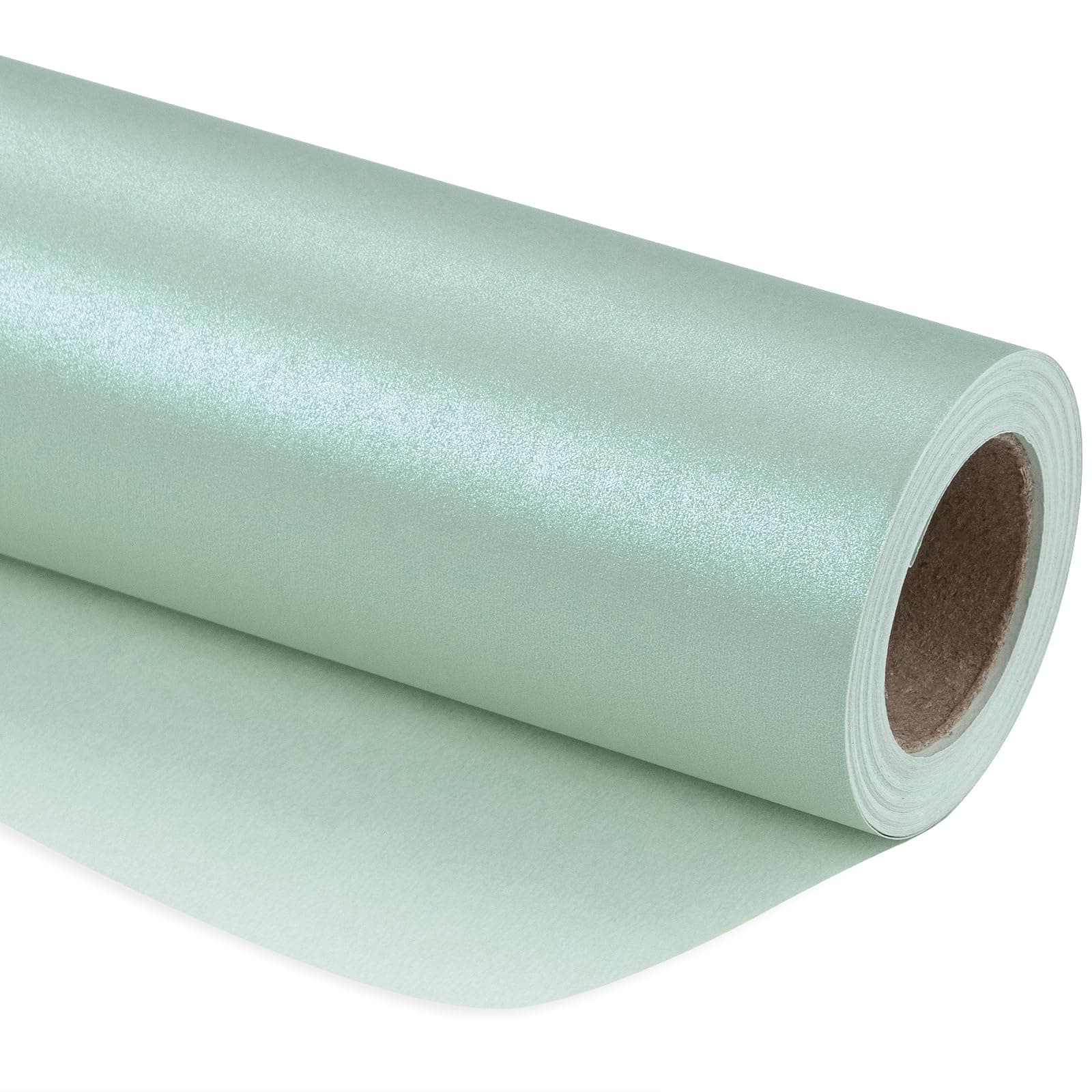 RUSPEPA Mint Matte Wrapping Paper - Solid Color Pearly - luster Paper Perfect for Wedding, Birthday, Spring, Christmas, Baby Shower, DIY Bouquet -17 Inches X 32.8 Feet