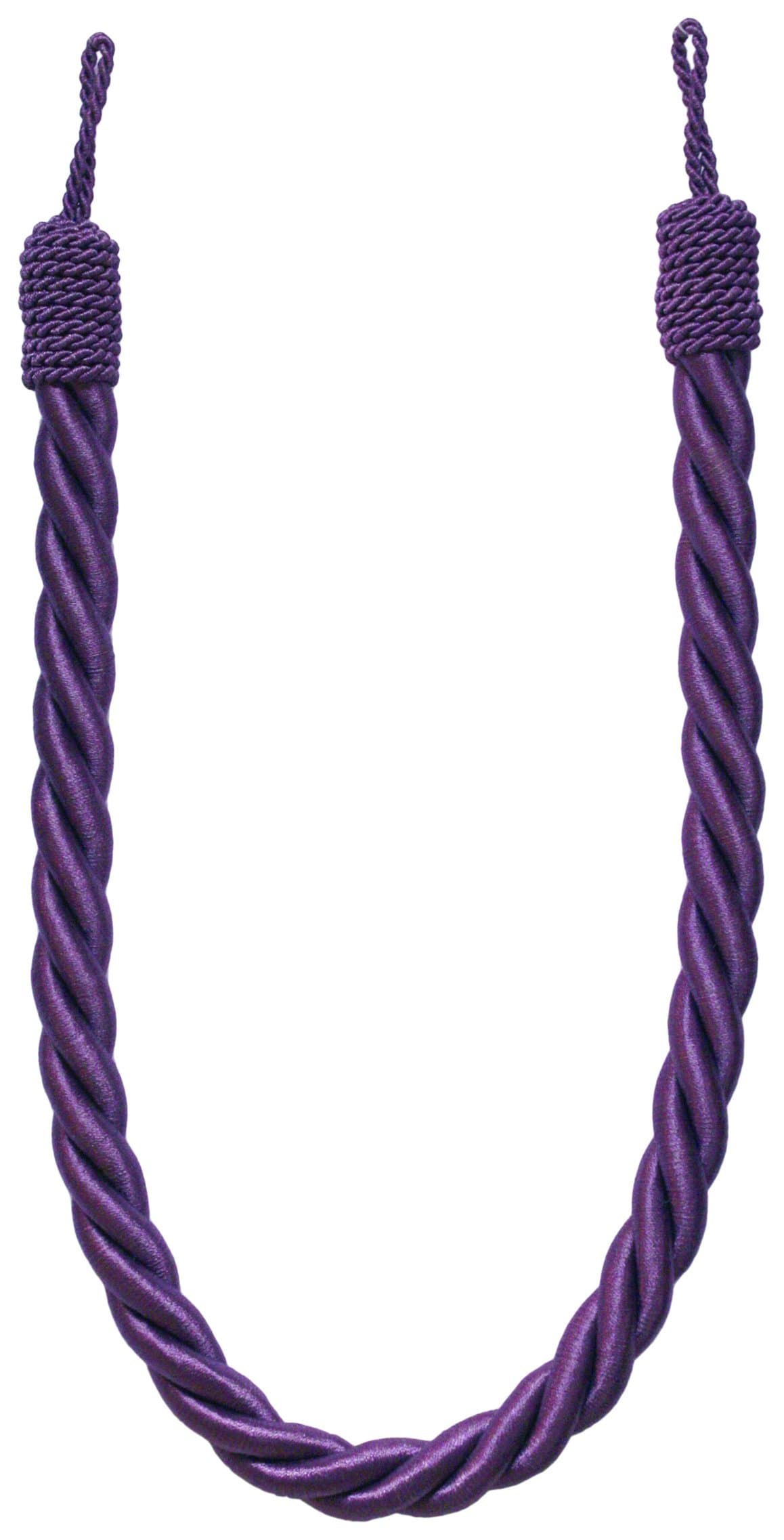 Jones Interiors Reef Twisted Rope Tieback, Polyester, Cassis, 40x7x3 cm