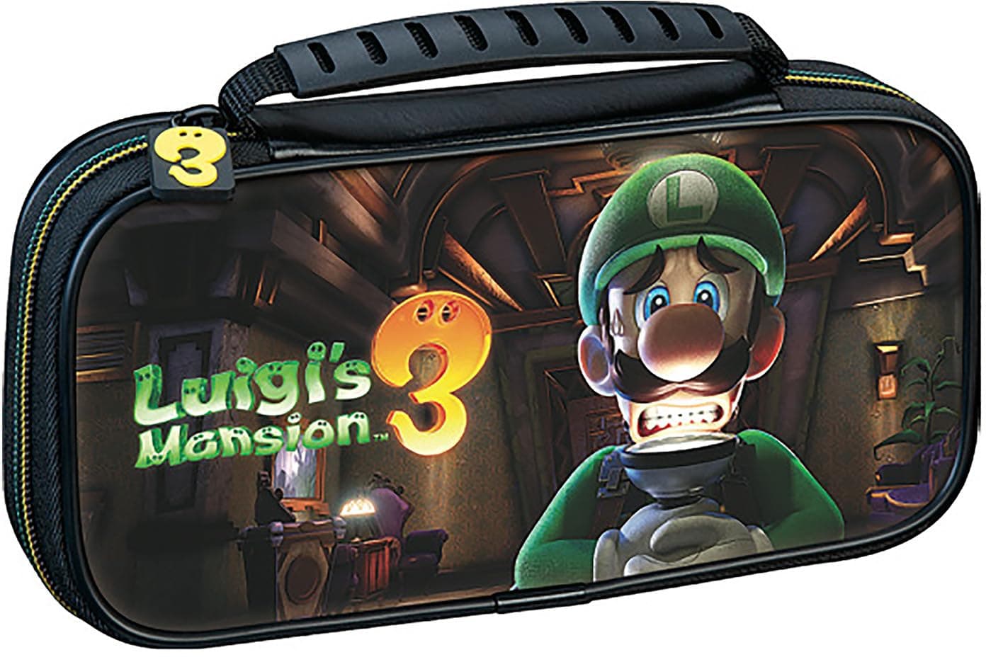 Game Traveler Nintendo Switch Lite Luigi Case - Adjustable Viewing Stand & Game Case Storage, Protective Vinyl Hard Shell Case with Deluxe Carry Handle - Official Licensed Nintendo Switch Lite Case