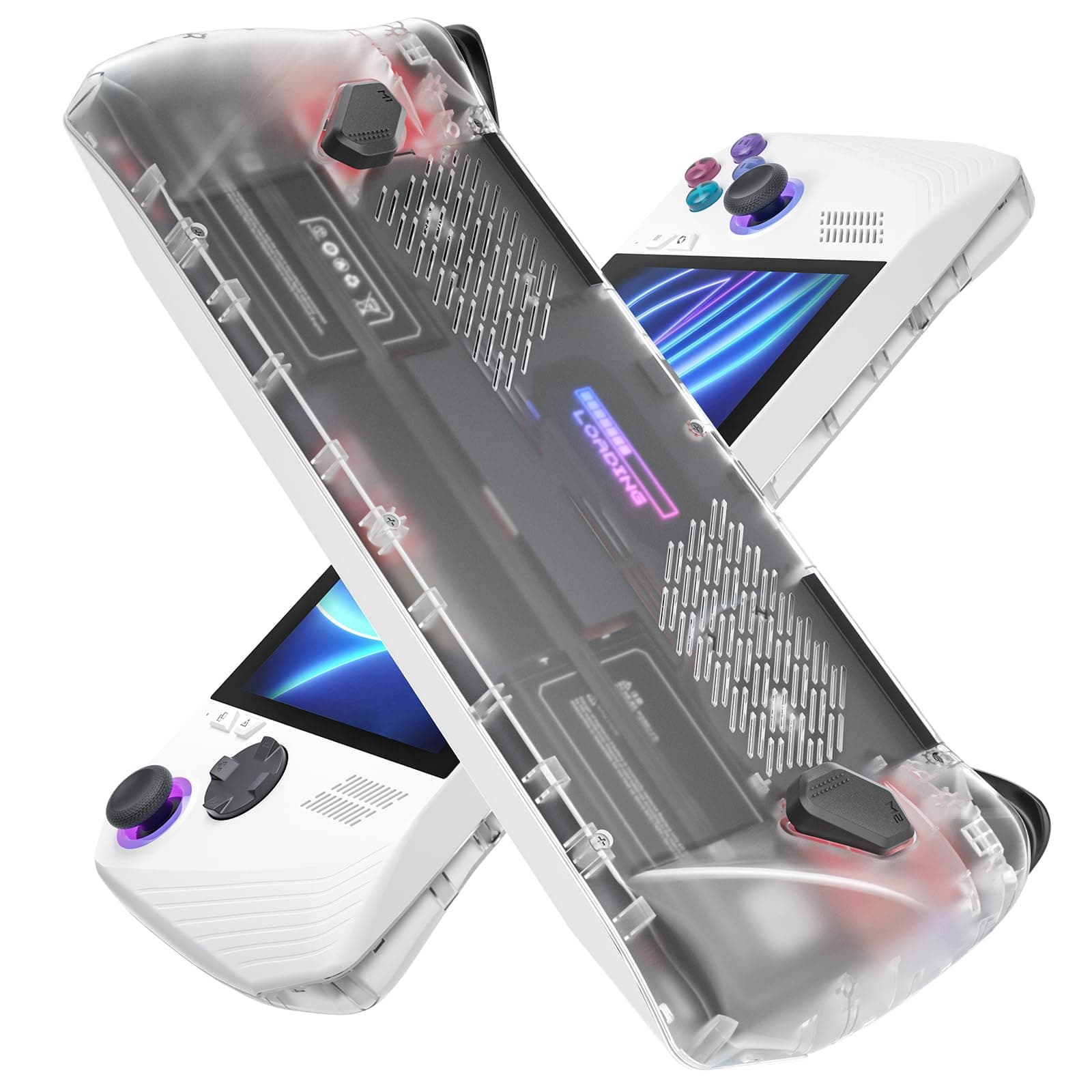 JSAUX RGB Transparent Backplate for ROG Ally ROG Ally Case Accessories DIY Clear Edition Replacement Shell for ASUS ROG Ally - PC0110