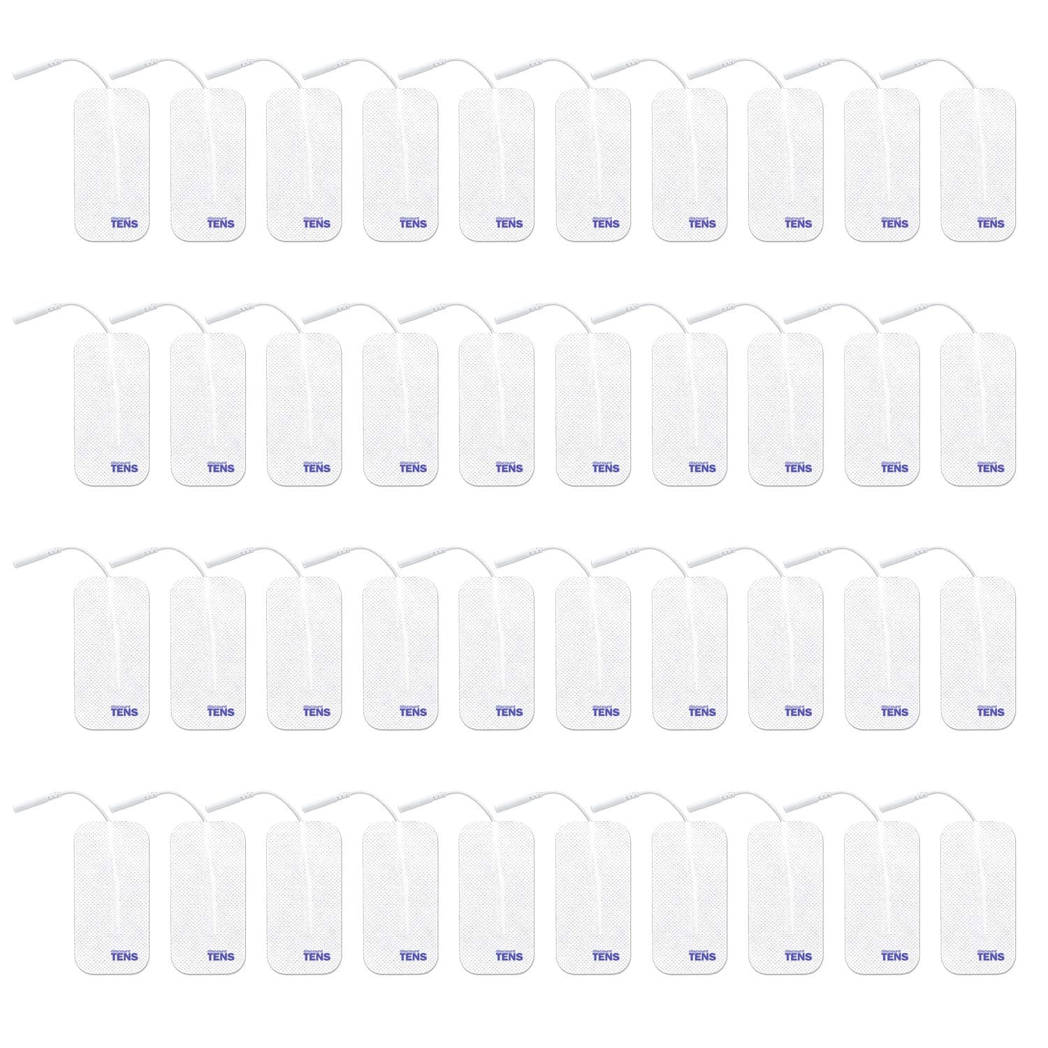 Discount TENSElectrodes, Value Wired Replacement Pads for TENS Units, 40 TENS Unit Electrodes (2in x 4in, 40 Pack)