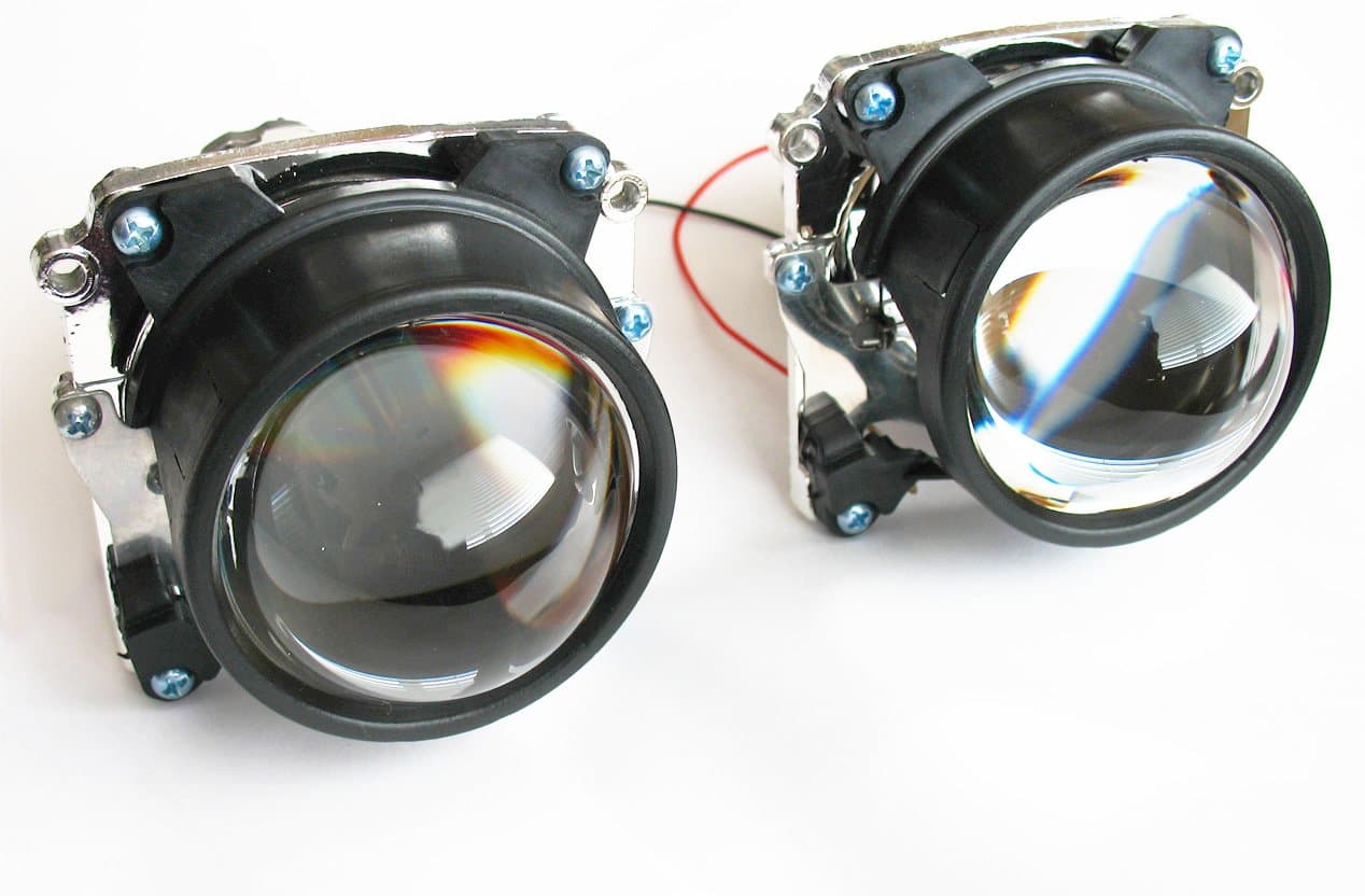 Mini d2s Bi-Xenon HID Projectors w/ 2.5" Clear Lenses h4 Adapters