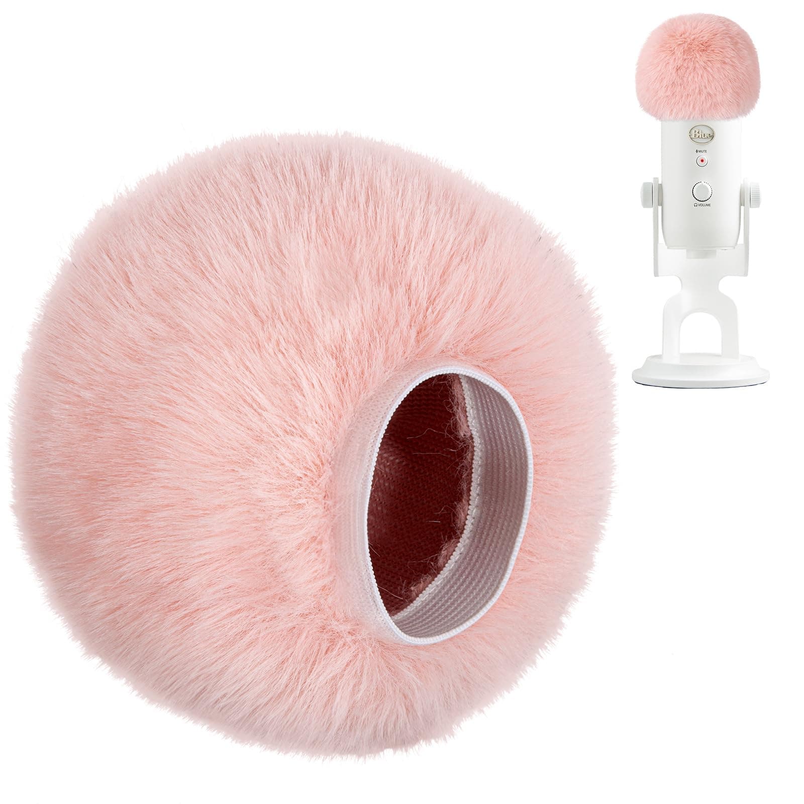Pop Filter/Windscreen for Blue Yeti and Yeti Pro Microphones, Furry Mic Cover for Wind and Ambient Noise Reduction