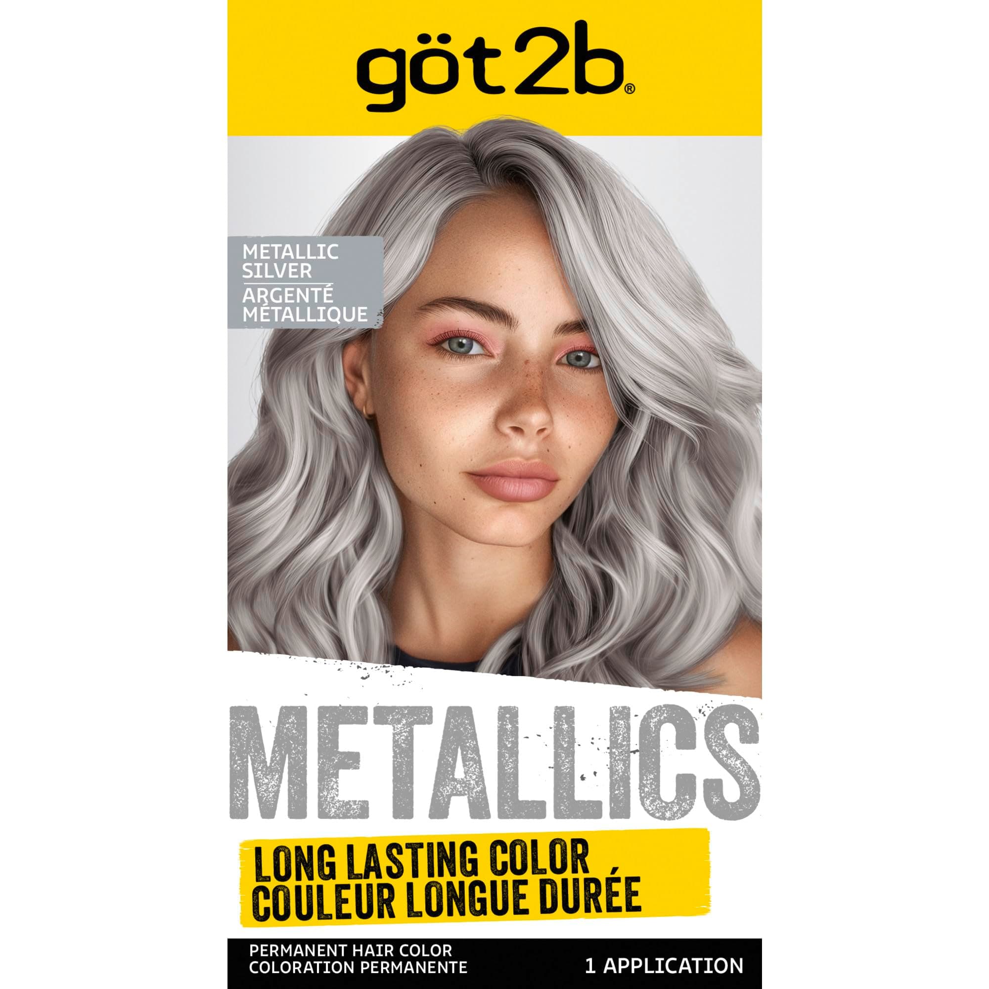 Got2b Metallic Permanent Hair Color, M71 Metallic Silver