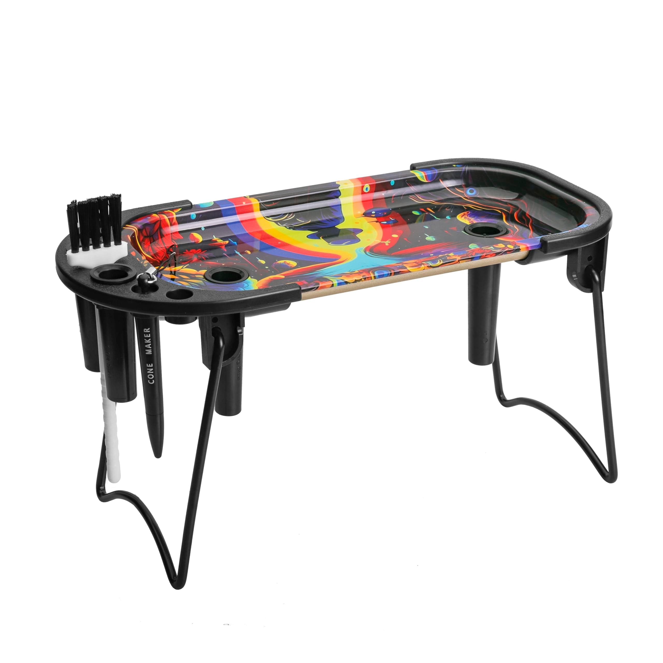 Free Boy Cone Loader for King Size and 1 1/4 Size Pre Rolled Cone,Cone Pre Roll Machine Includes Metal Rolling Tray,Foldable Stand Cone Filler,Filler Funnel & Packer