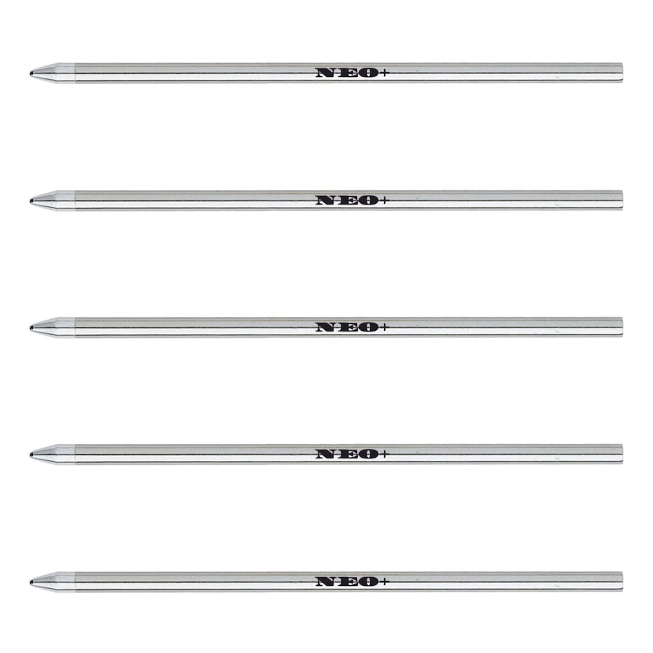NEO+ 5 x Black Ink Mini Micro Pen Refills , Compatible with: Swarosvki, Cross 8518-4, Cartier®, Lamy M21, Faber-Castell, Zebra, Schneider, Schmidt,Parker, Pelikan,Monteverde, OHTO Pens