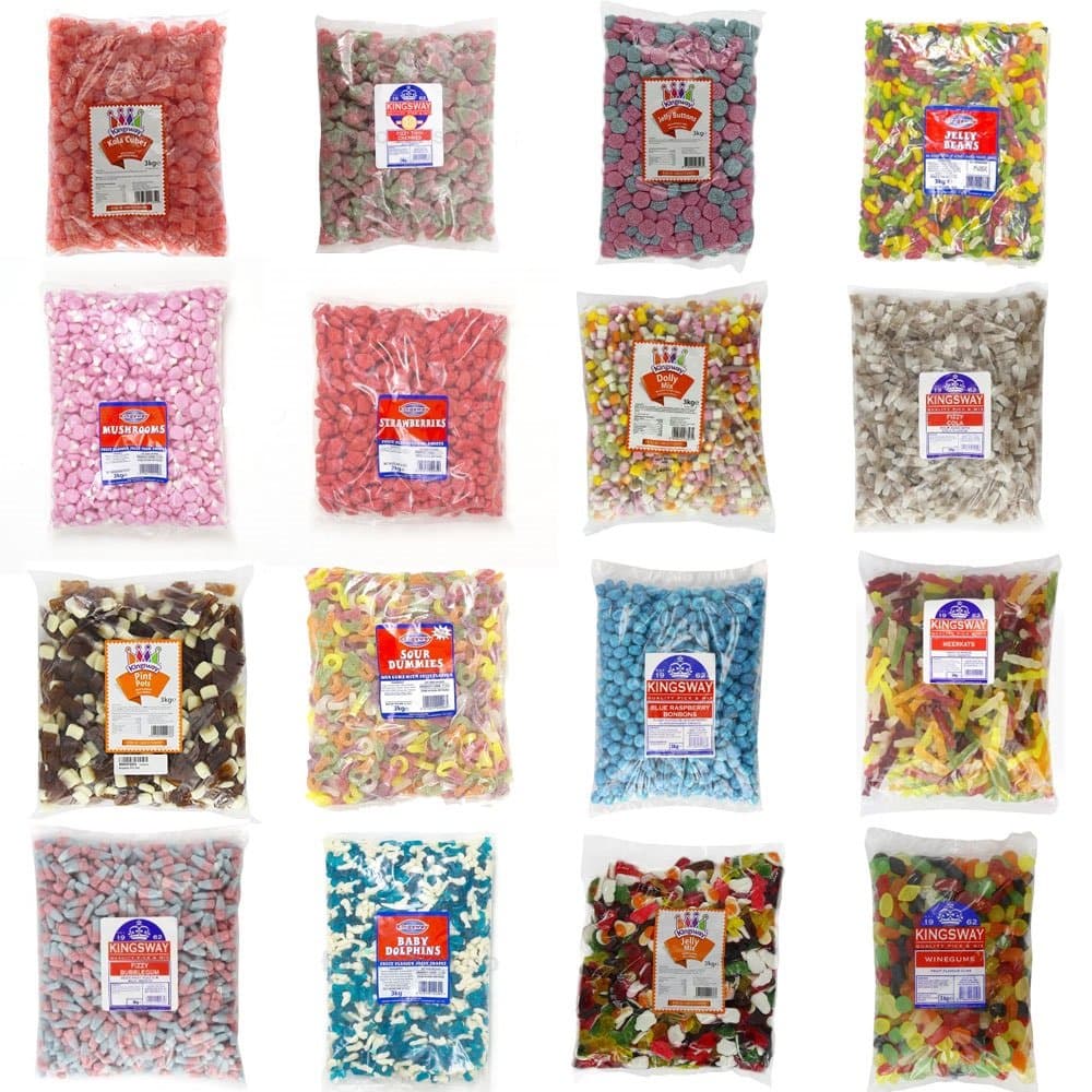 Kingsway Candy Sweets - Over 300 Different Sweets & Weights to Choose from (Jelly Mix, 500g)