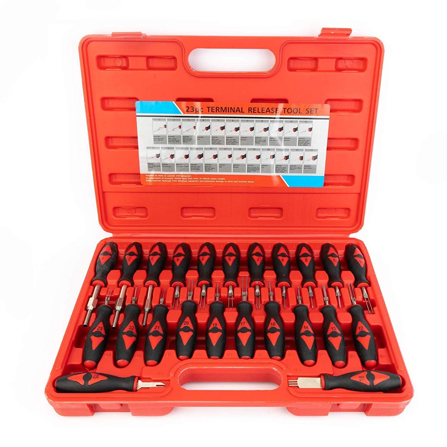 23-Piece Universal Terminal Release Kit Electrical Terminal Removal for American Domestic and Imported Vehicles