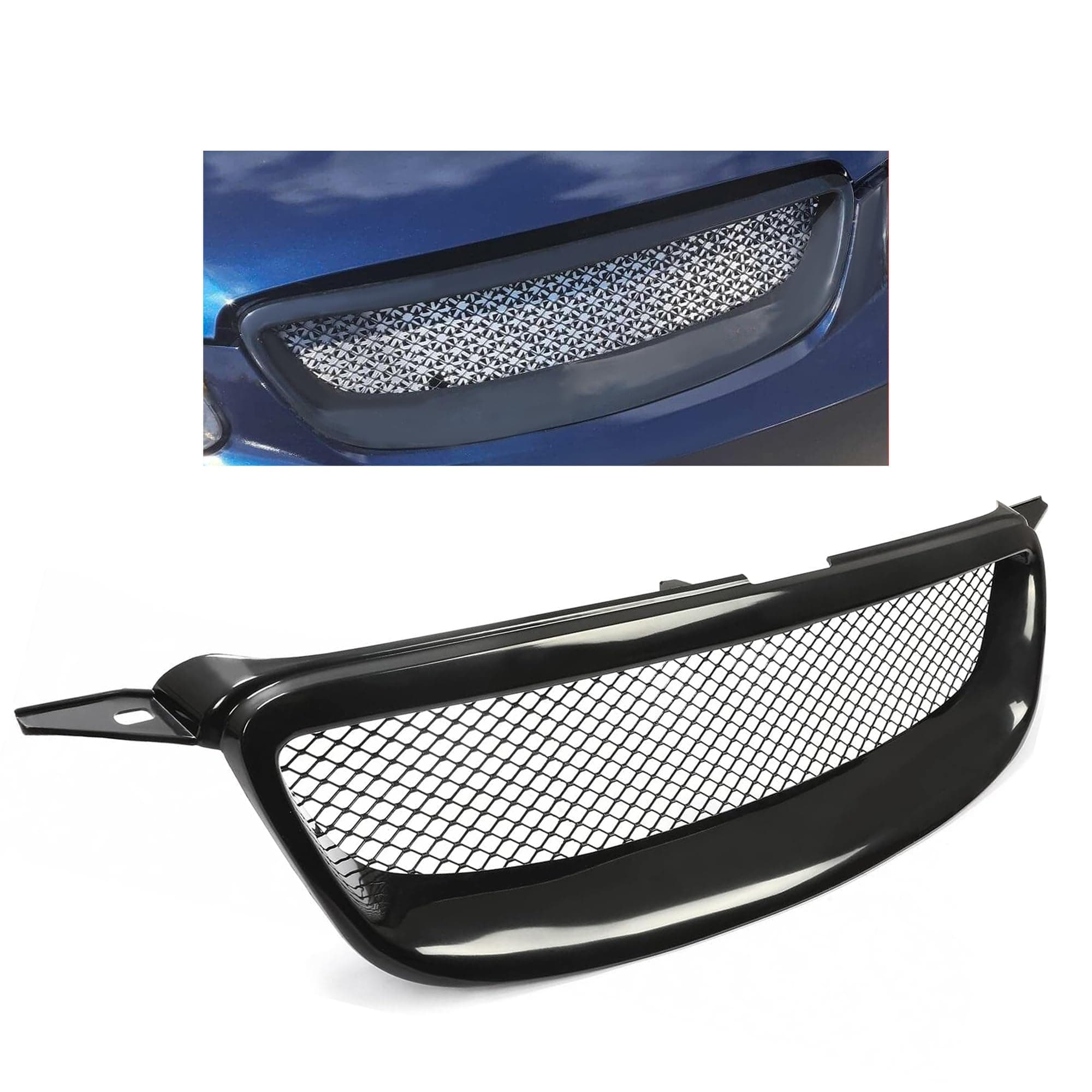 KUAFU Front Bumper Grill Compatilbe with 2003-2006&2008 Toyota Corolla CE/LE/S/XRS Sedan 4-Door Front Hood Grille Black