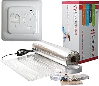 Underfloor Heating Kit for Under Laminate & Wood Floors, Electric 150w /m² with M1 Manual Thermostat, 18/m²