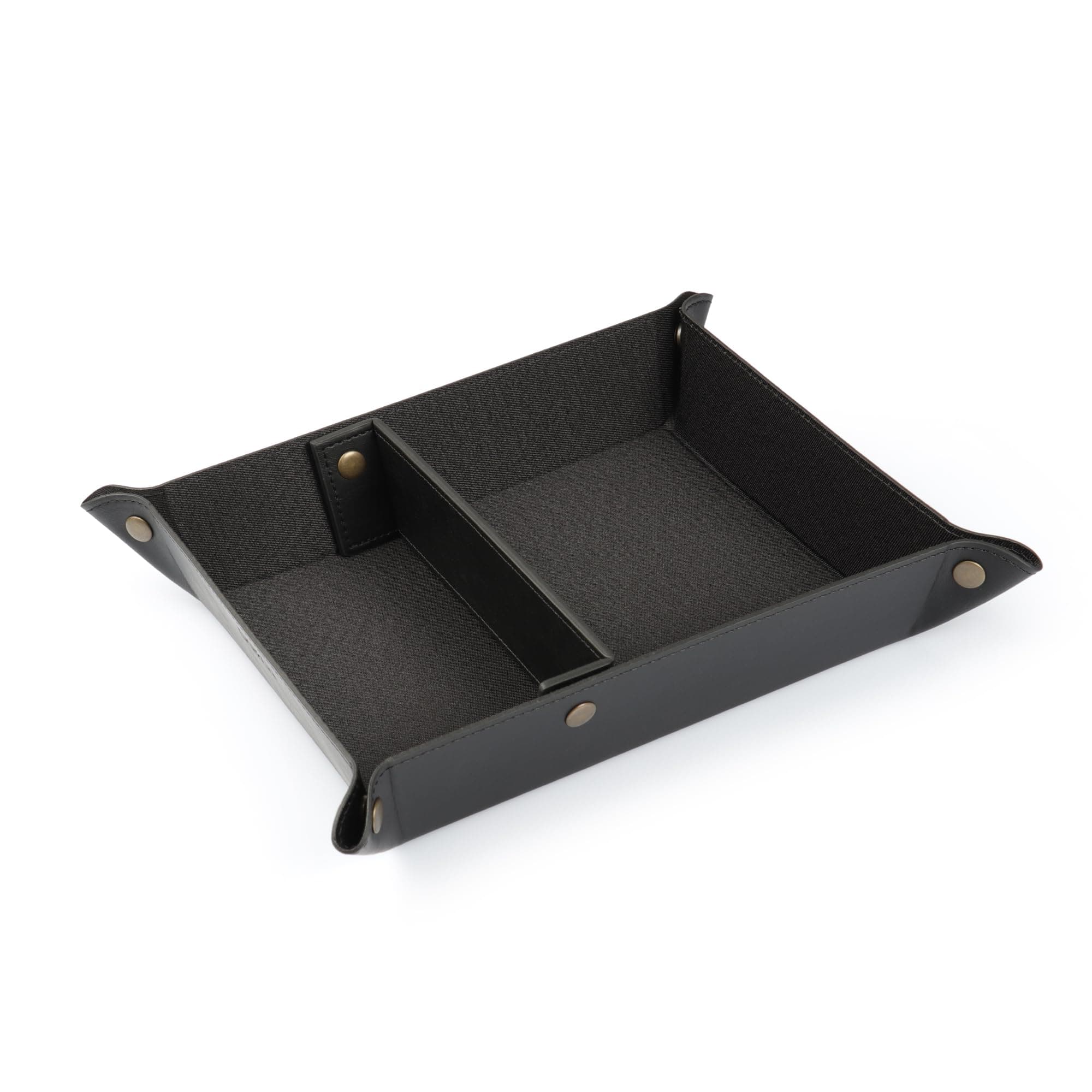 Londo Leather Tray Organizer - Practical Storage Box for Wallets, Watches, Keys, Coins, Cell Phones and Office Equipment