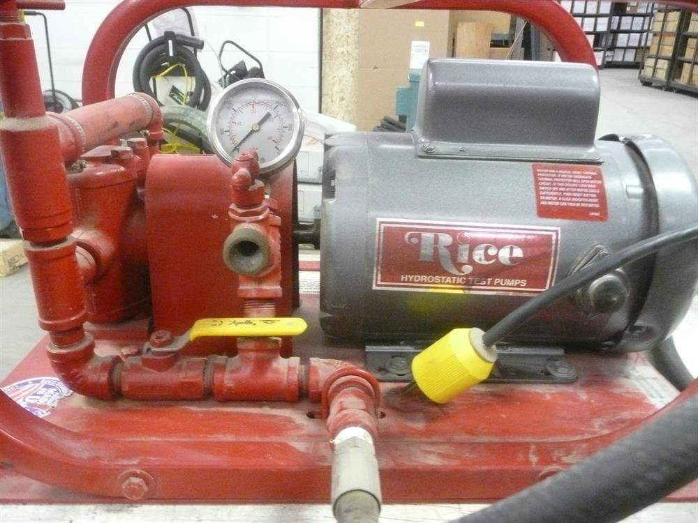 EL1A Hydrostatic Test Pump, Electric Plunger Pump, 3 gpm Up to 500 psi, Pressure Testing, 1 hp