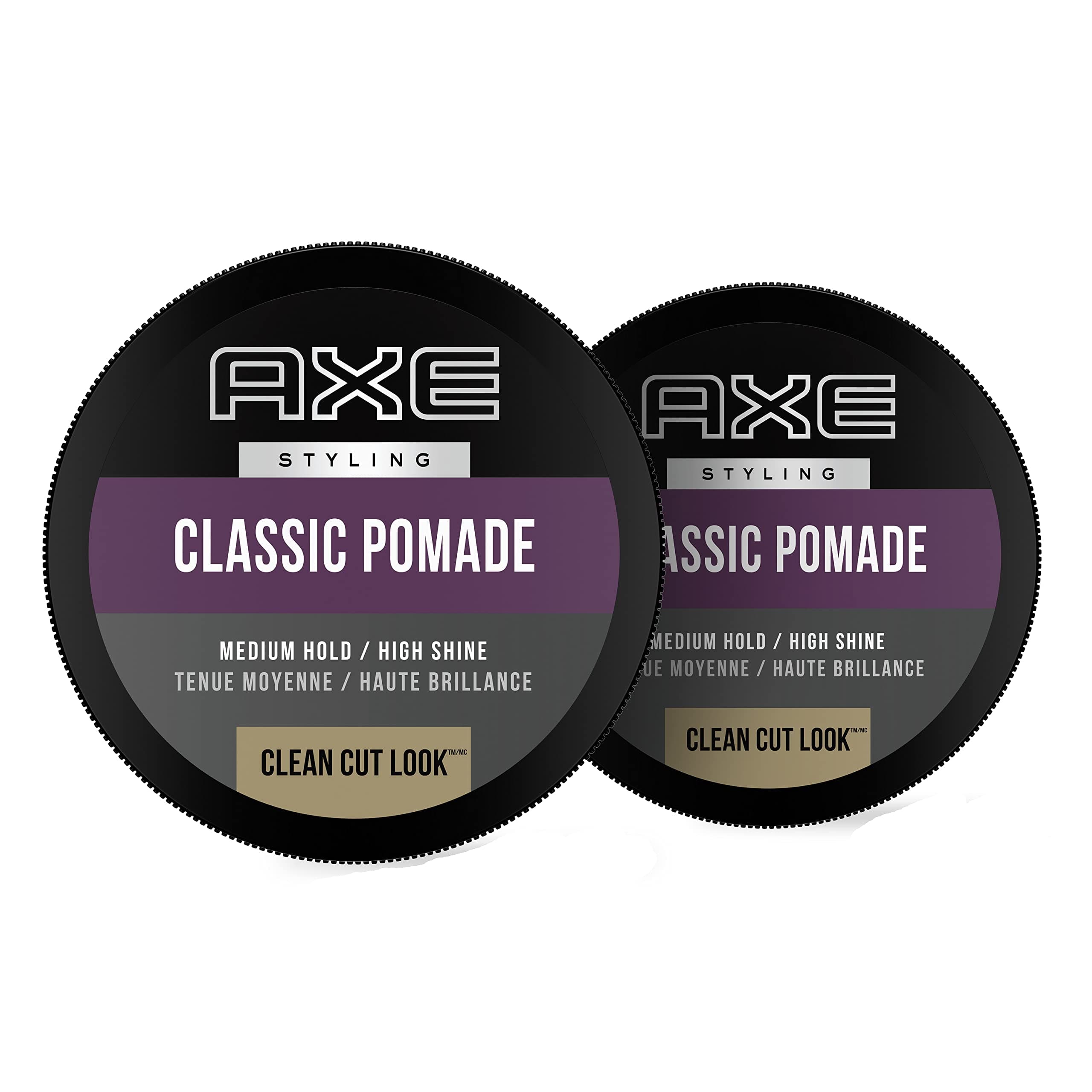 Axe Pomade: Medium Hold and Natural Finish for Easy Styling, 2.64oz (2 Count)