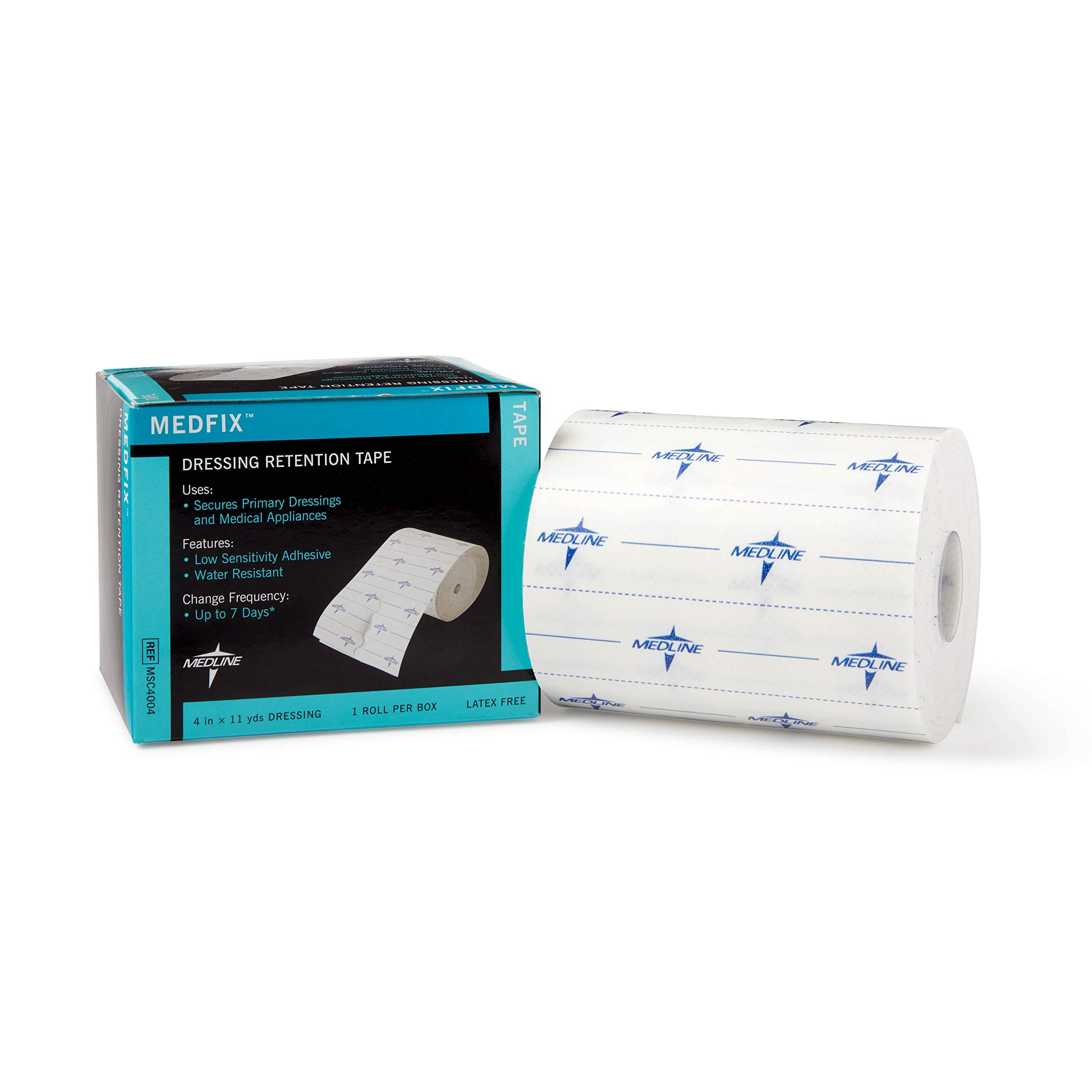MedFix Dressing Retention Tape with S-Release Liner, Secures Primary Dressings and Medical Appliances, 4" x 11 yd