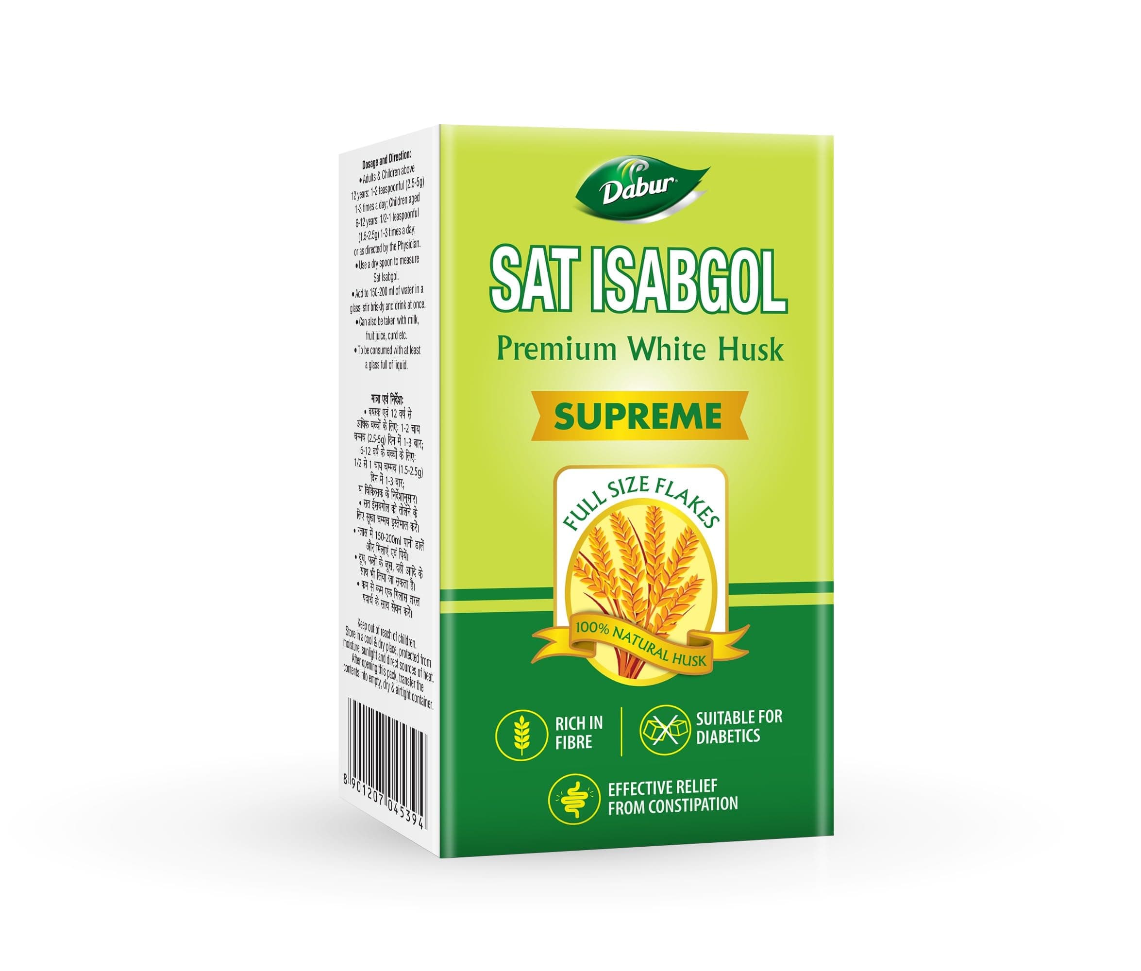 DABUR Sat Isabgol|Psyllium Husk| Effective Relief From Constipation - 50 Gm
