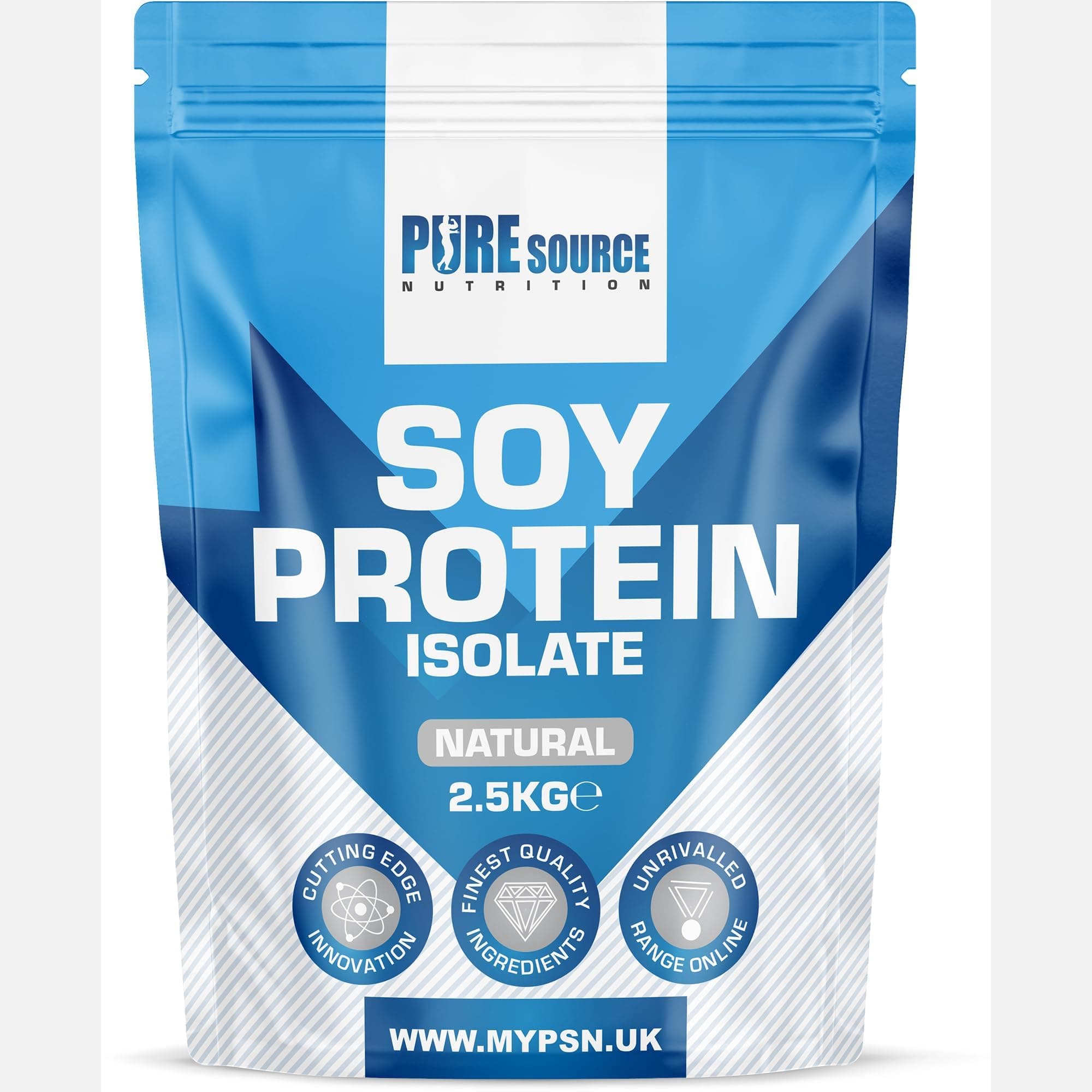 Soy Protein Isolate Powder (90% Protein) 2.5Kg Unflavoured SOYA Protein Vegan Powder for Superfood Supergreens Dairy Free Plant Based Protein (2.5Kg, Natural)