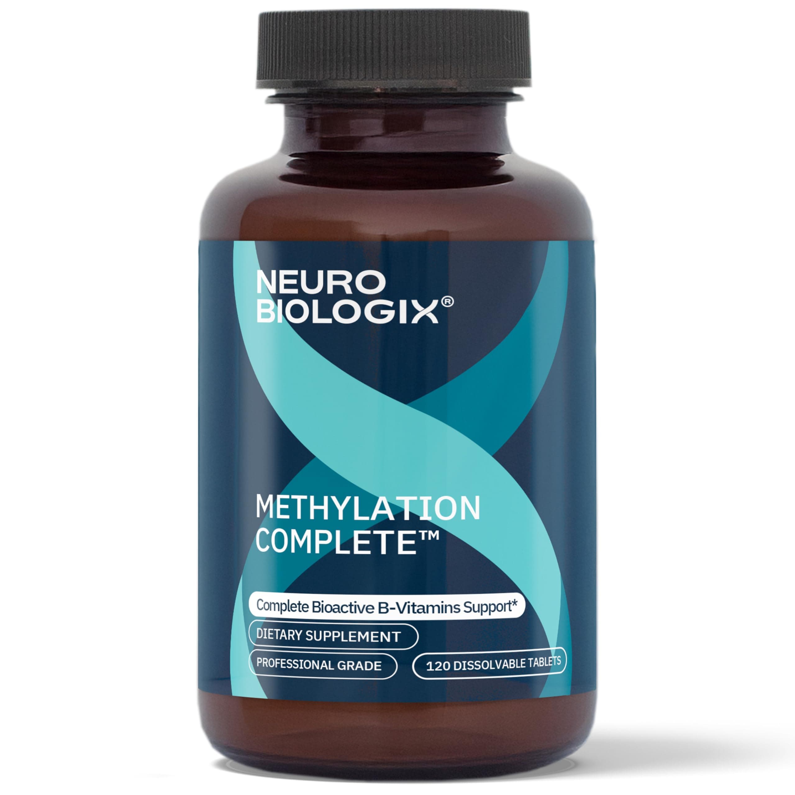 Neurobiologix Methylation Complete, Methylated B Complex with Methylfolate, Vitamin B12 & B6, Daily Energy, Immune & Cellular Health Support for Kids & Adults, Gluten Free, 120 Chewable Tablets