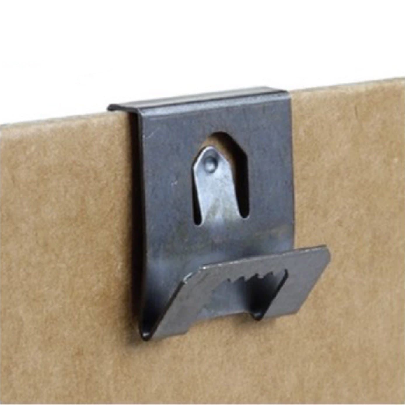 Clip Over Sawtooth Frame Hanger 2-3mm Board (100 Pack) Picture Hanging