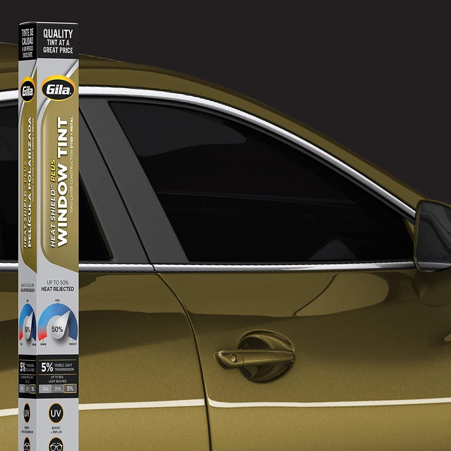 Gila Heat Shield Plus 5% VLT Window Tint, 2ft x 6.5ft