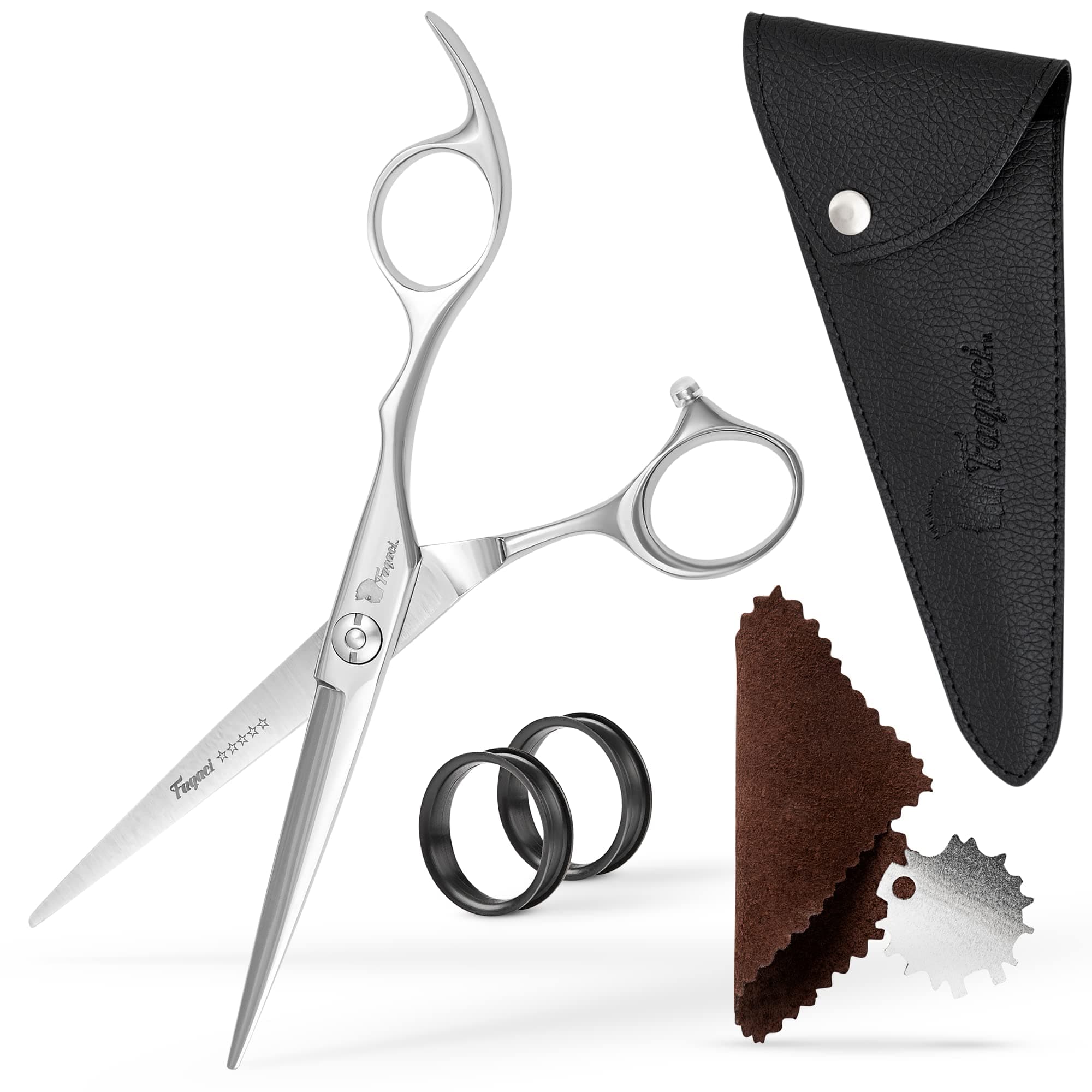 Professional Hair Scissors 6" - Extremely Sharp Blades, Fine Cutting Shears Set for Men and Women, Barber Scissors Kit