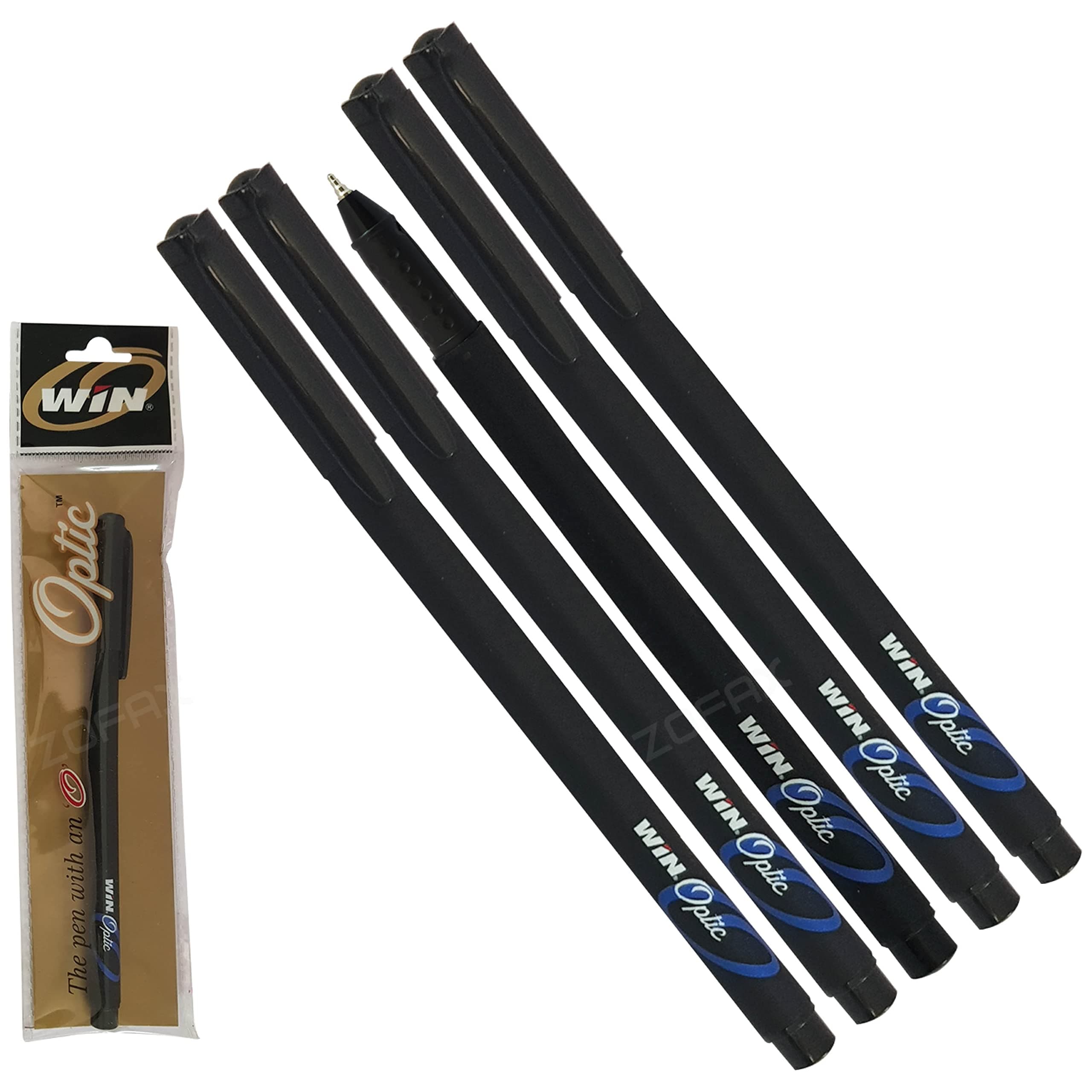 5 x 0.7mm Tip Ball Pen Optic BLUE Smooth Ballpoint Pens School Home Office