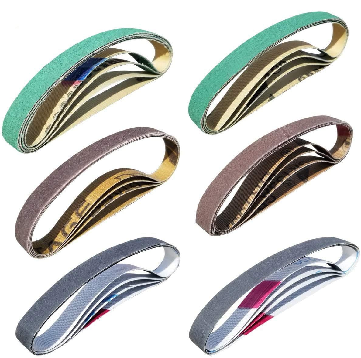 24 Pcs 1/2" x 10" Sander Belt Set for Work Sharp Combo Knife Sharpener - WSCMB