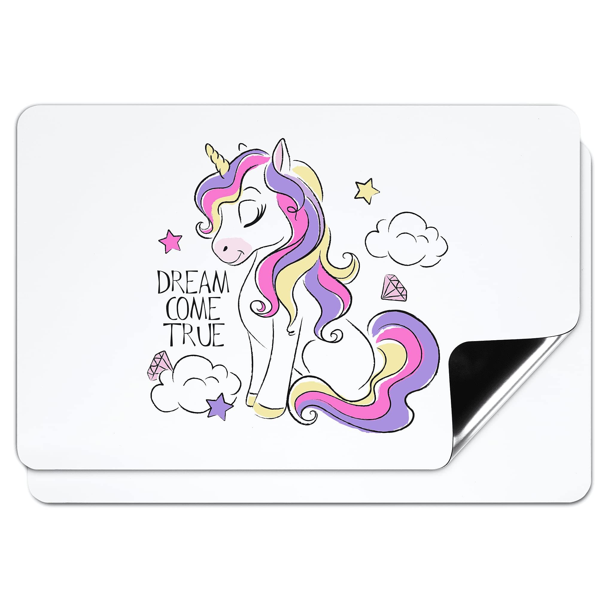 Magnetic Dry Erase Whiteboard Sheet - 2-Pack White Board Magnet Sheets 17 x 11 Inches, Dry Erase Refrigerator Message Board for Kitchen Fridge, Large