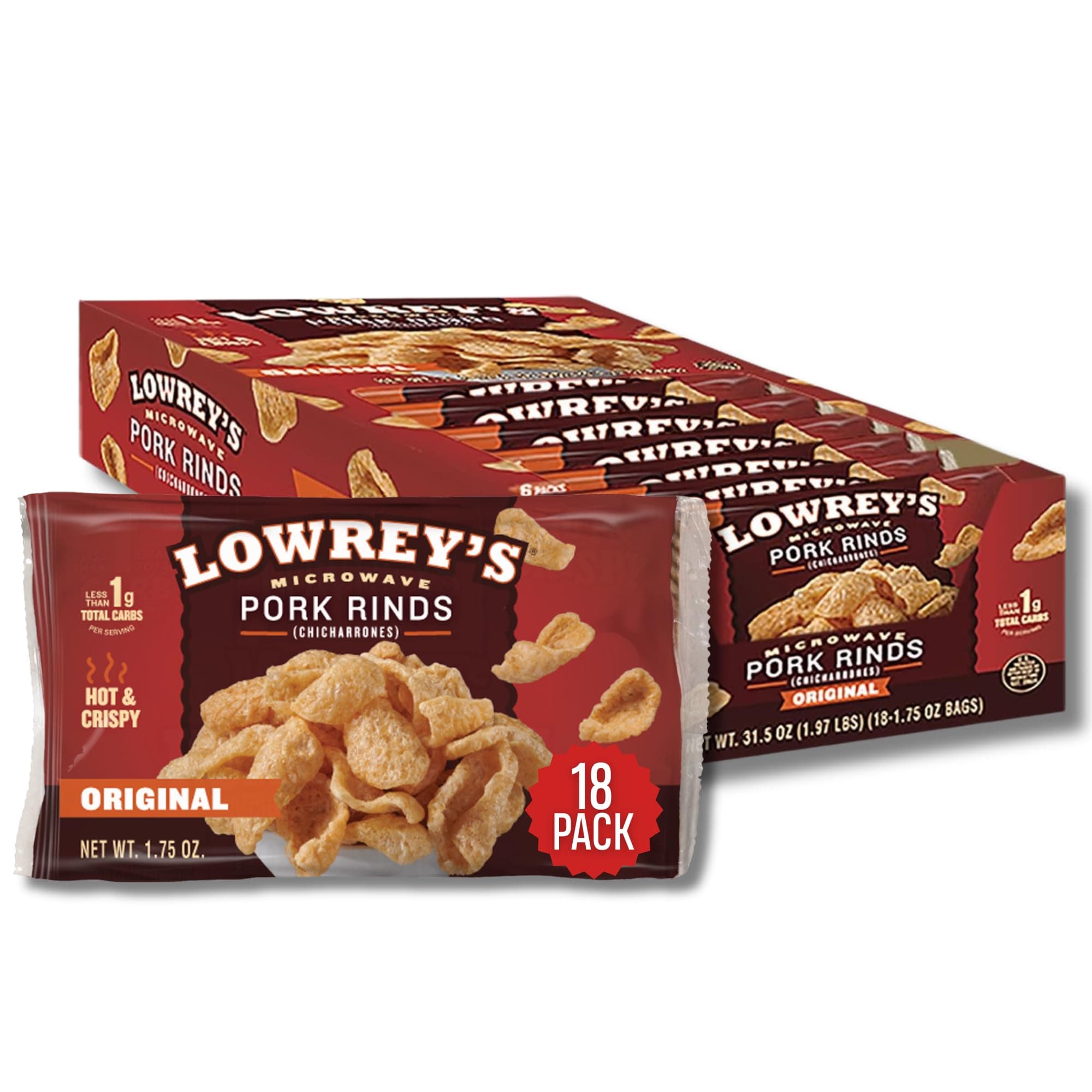 Oberto Brands Lowrey'S Original Bacon Curls, 1.75-Ounce (Pack Of 18)