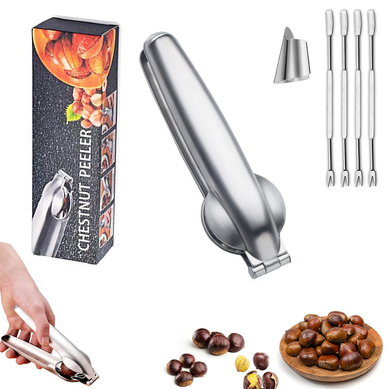 Nutcracker Chestnut Clip Nut Cracker Sheller Walnut Chestnut Opener Protable Nutcracker Chestnut Clip