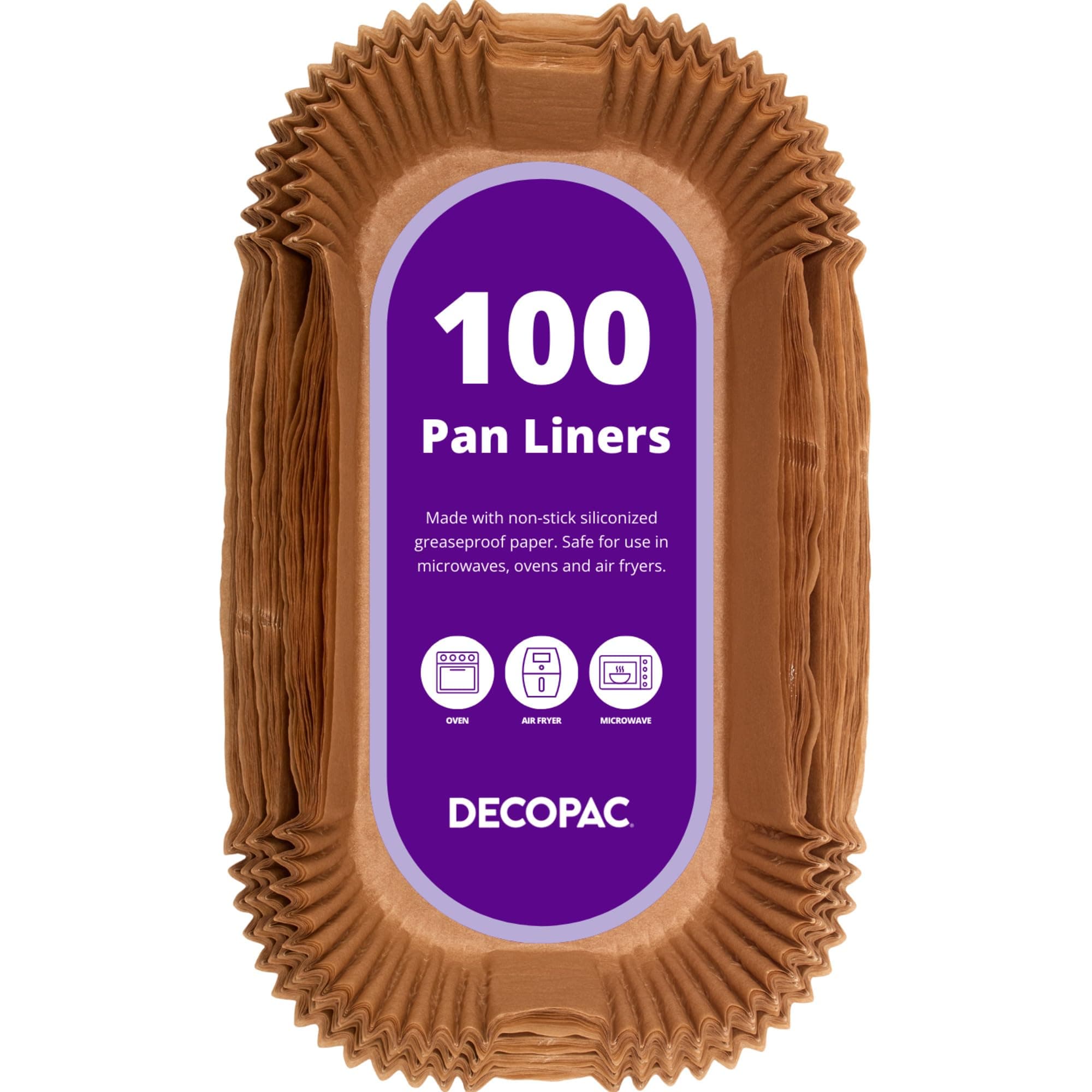 2lb Loaf Pan Liners, 100 Pack, Non-Stick Siliconized Greaseproof Paper, Baking Liner for Baking Bread, Cakes, Banana Bread, Parchment Paper, Air Fryer Liner