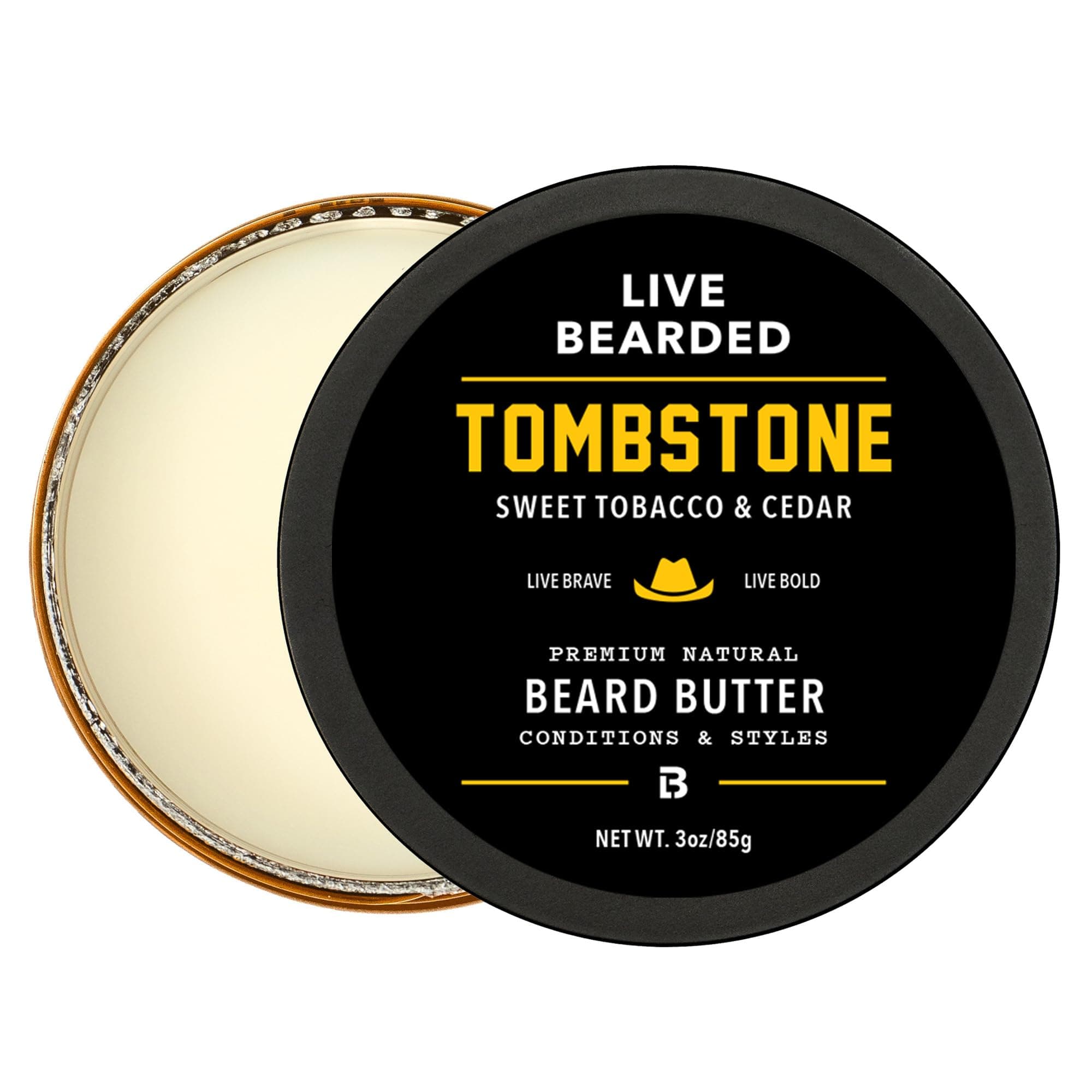 Beard Butter - Gunslinger - Leave in Conditioner for Beards - 3 oz. - Moisturize, Style, Condition - All-Natural Ingredients with Shea Butter - Light to Medium Hold - Made in the USA