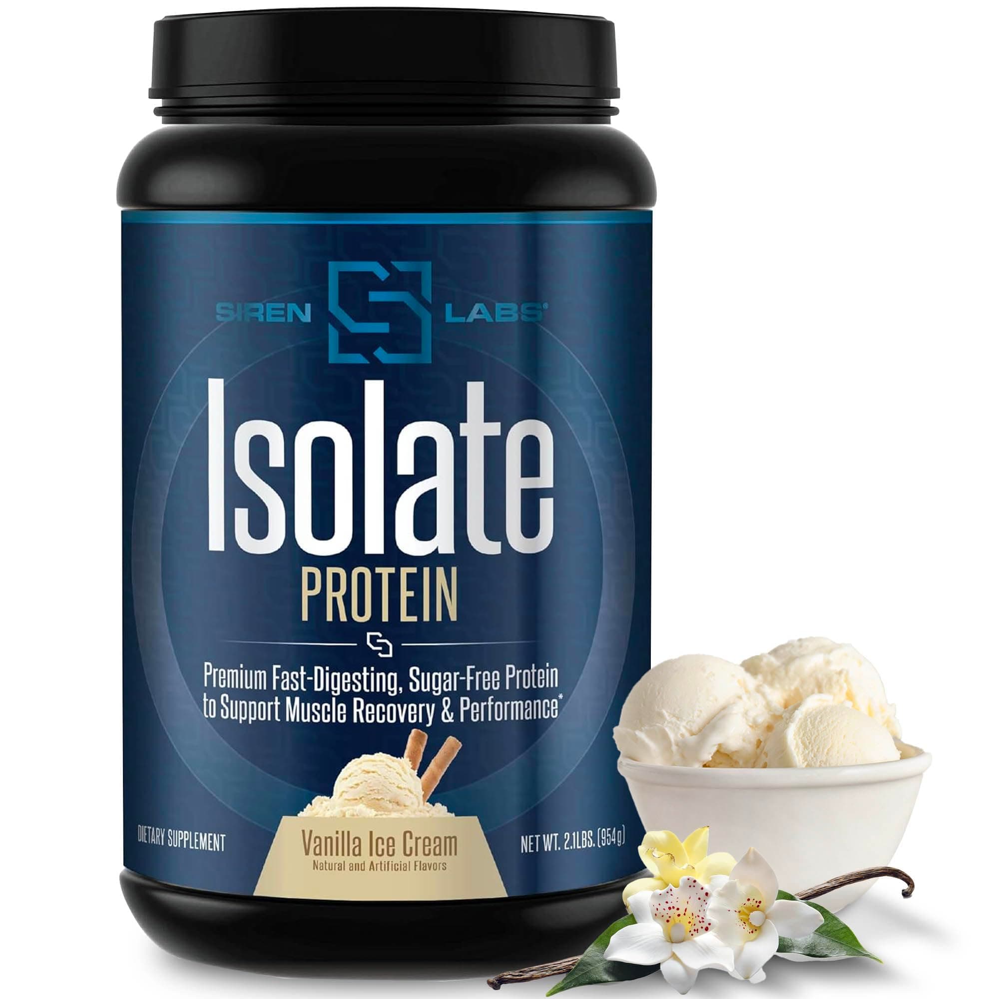 Isolate Premium Whey Protein Powder Keto Isolate and Hydrolysate with Amino Acids Including Glutamine for Lean Muscle Growth and Recovery - Vanilla Ice Cream (30 Servings)