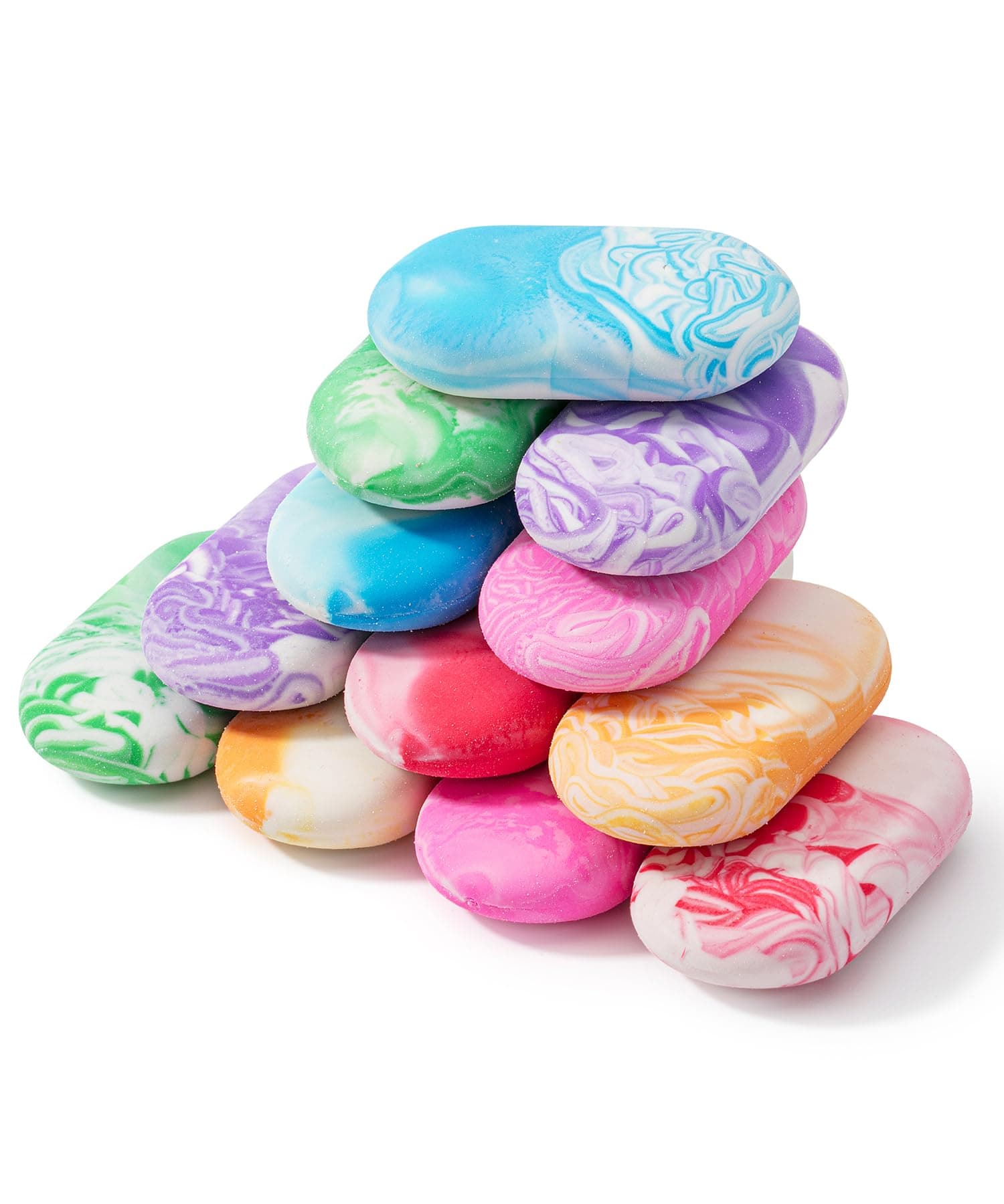 Mr. Pen- Marble Pencil Erasers, 12 Pack, 1" x 2", Soft Rubber Marble Pencil Erasers for School, Office, Art Sketching, Homework, Exams, Clean Smudge-Free Correction