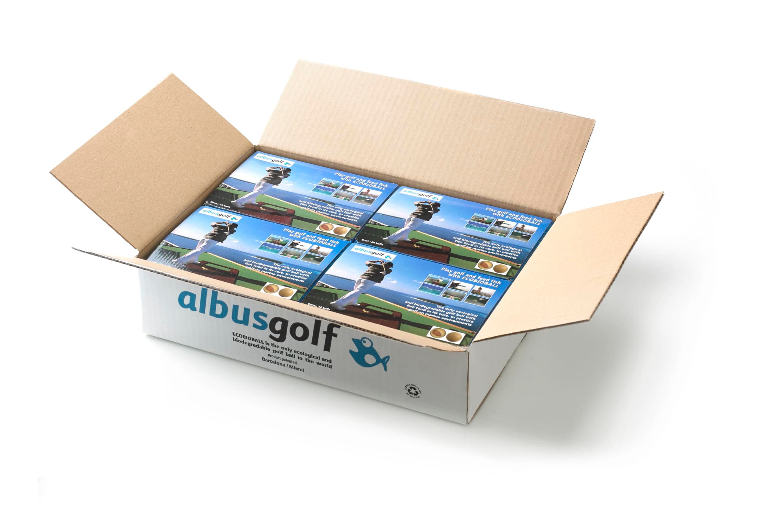96 Eco-Friendly Biodegradable Golf Balls with Fish Food Core | Sustainable Marine Golfing Accessories for Responsible Play | Ideal Gift for Eco-Conscious Golfers |