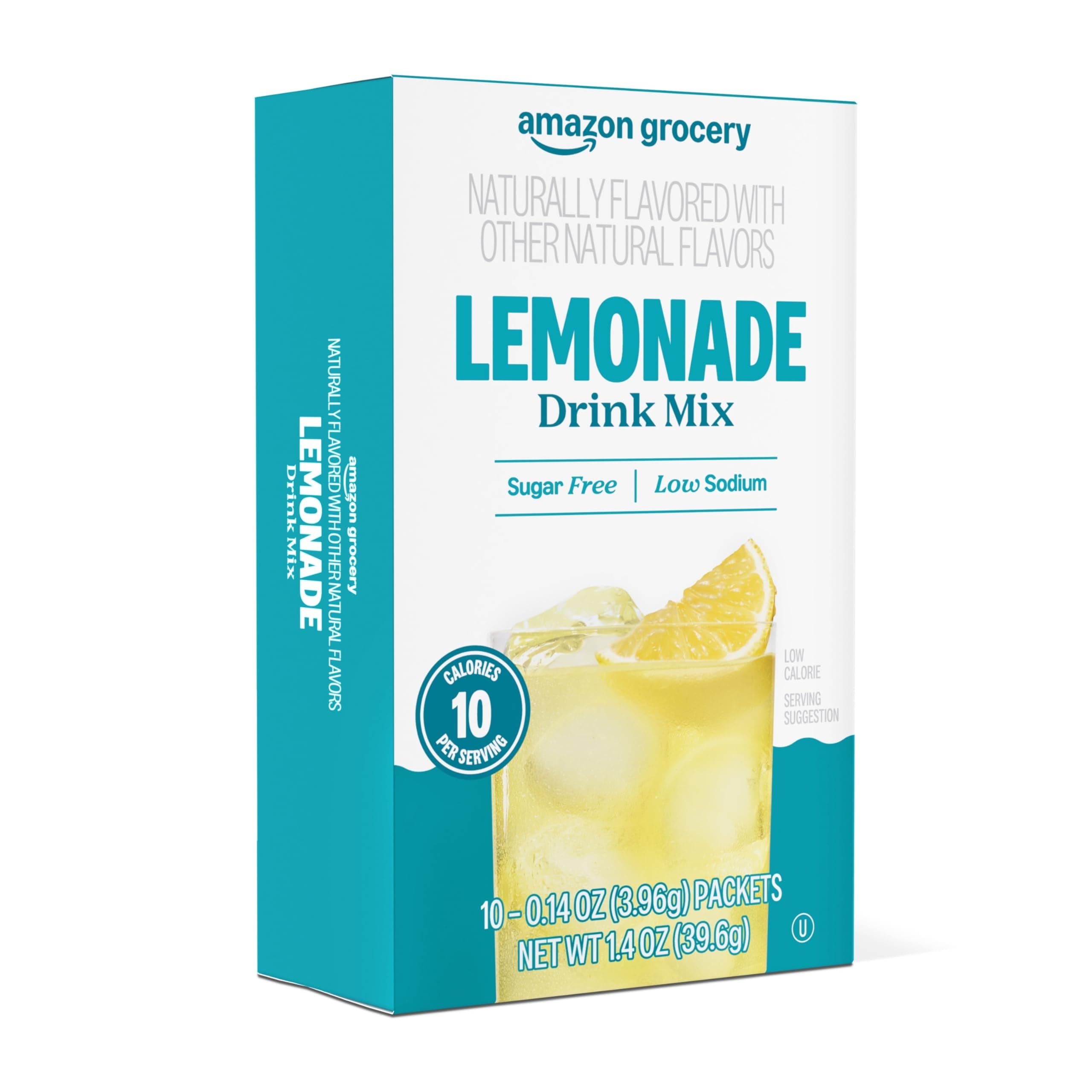 Amazon Grocery, Lemonade Drink Mix, 10 packets, 1.4 Oz