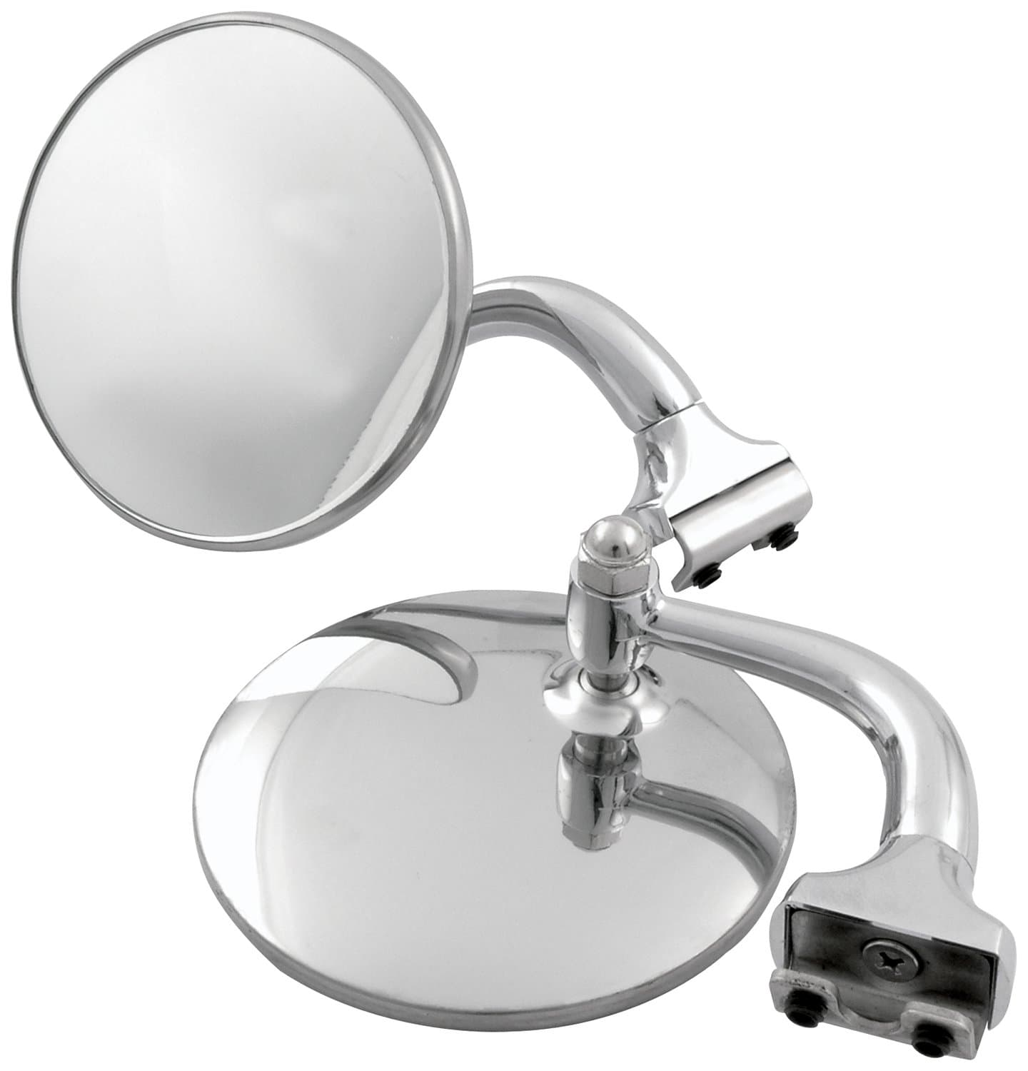 Allstar Performance Mirror, Peep, Side View, Round, 4 in Diameter, Stainless, Chrome, Pair