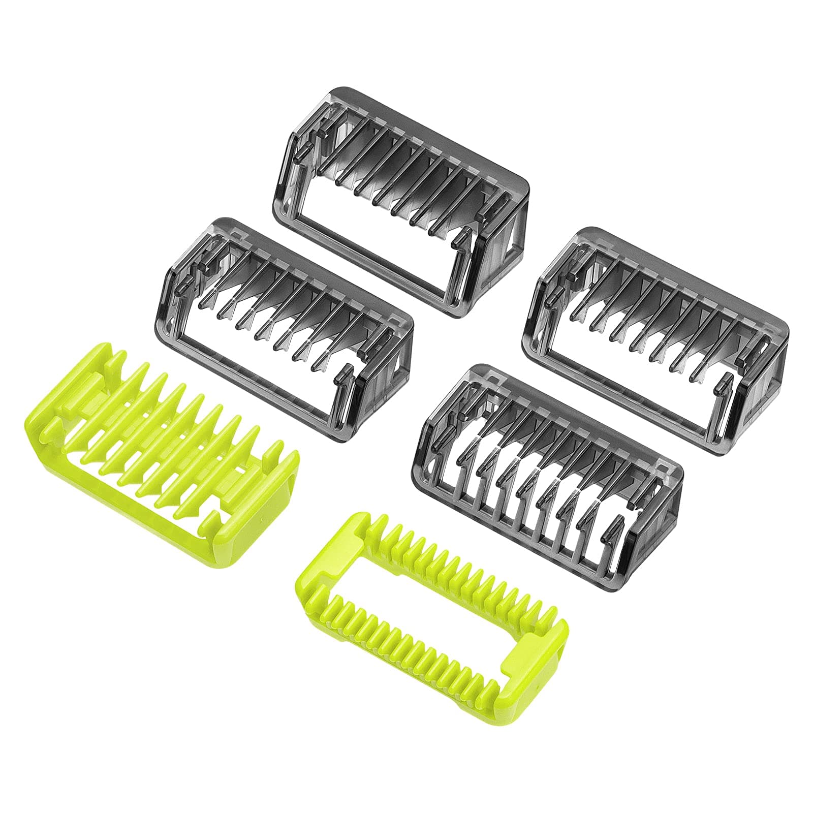 Guide Comb Attachments Compatible with O Blade & OBlade Pro QP2724 QP2520 QP2530 QP2620 QP2630 QP6510 QP6520 Body Skin Face Hair Clippers Beard Trimmer Replacemen Kit Guards (6pcs)