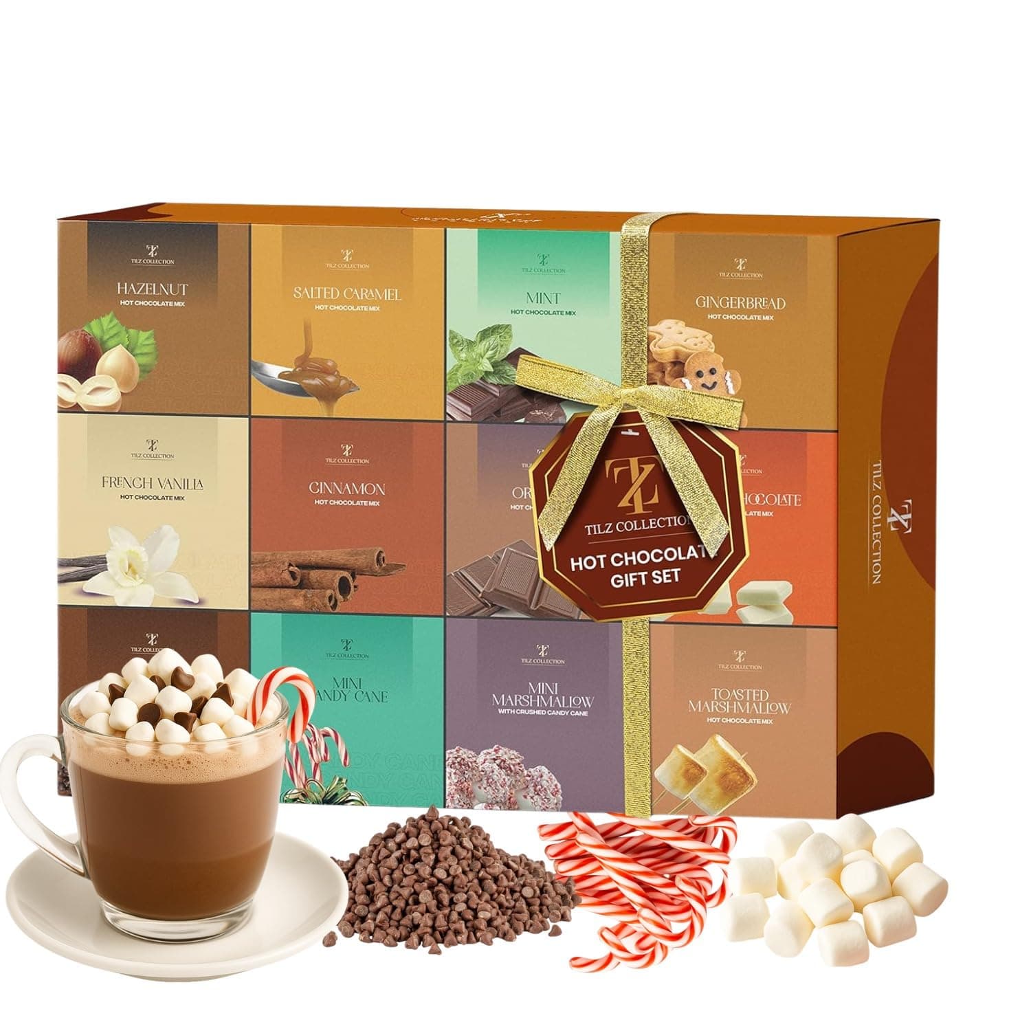 Hot Chocolate Gift Sets - 12 Days, Hot Chocolate Gift |Small Gifts |Hot Chocolate Mix |Gourmet Hot Chocolate Set |Hot Chocolate Gift Sets |Gifts For Women, Kids, Men