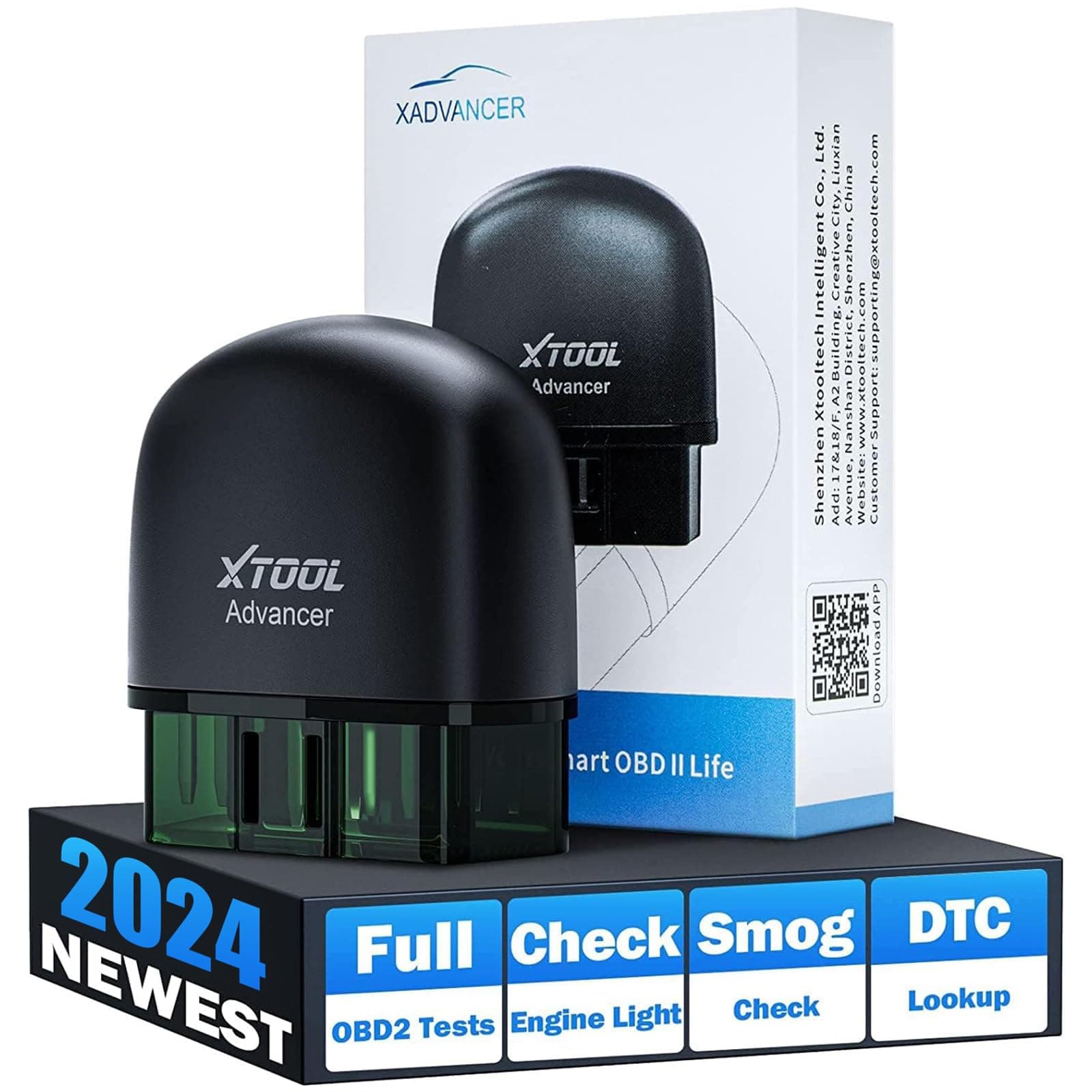 Advancer AD20 Bluetooth OBD2 Scanner Diagnostic Tool, Lifetime Update, Check Engine Code Reader for iPhone/Android, Scanner for Car, Mode 6, Live Data, Freeze Frame, Performance/Voltage Test